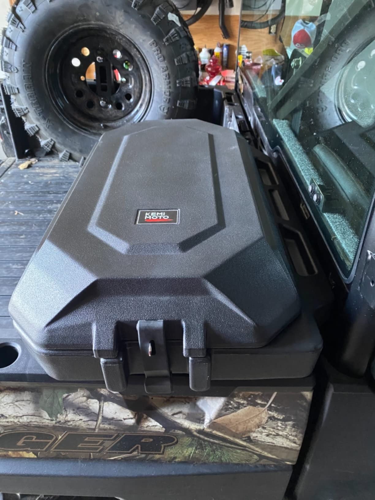 KEMIMOTO UTV Bed Storage Box, 45.3L/11.9GAL Large Capacity Cargo Box | Compatible with Polaris Ranger 1000, 900, 570, 700, Ranger XP 1000, XP 900 2013-2026, Solid Tool Box (Right/Passenger Side) customer photo 1