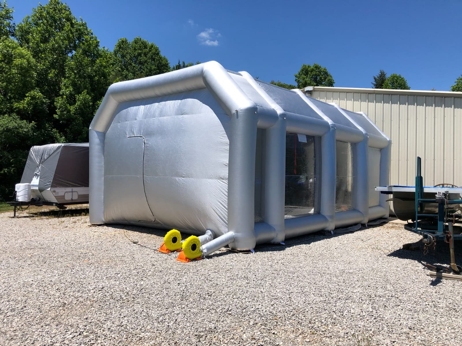 Inflatable Paint Booth 30x20x13FT Portable Paint Booth with 1100+950W Blowers Professional Inflatable Spray Booth, Car Painting Tent customer photo 1
