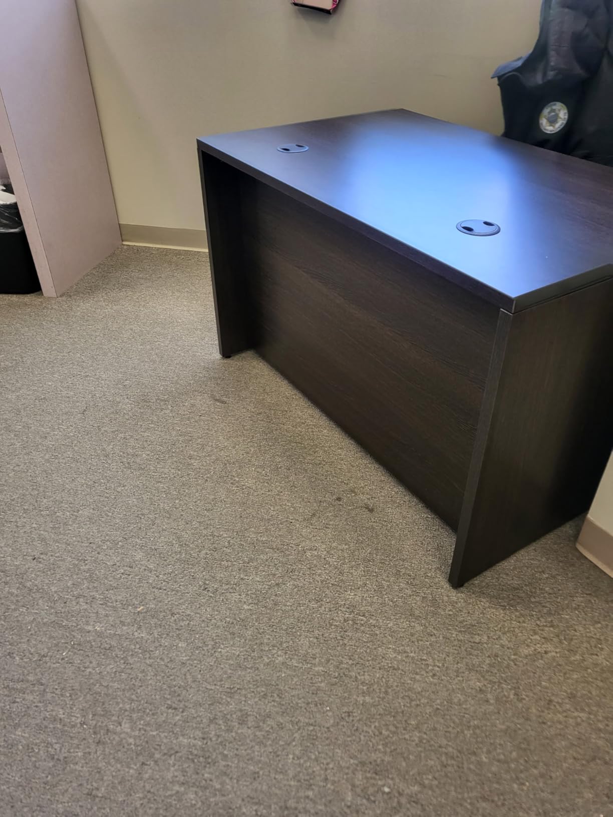 HON MOD Executive Desk 60-Inch Large Computer Desk Shell, Thick Wooden Laminate, Modern Table with Cord Management, 60