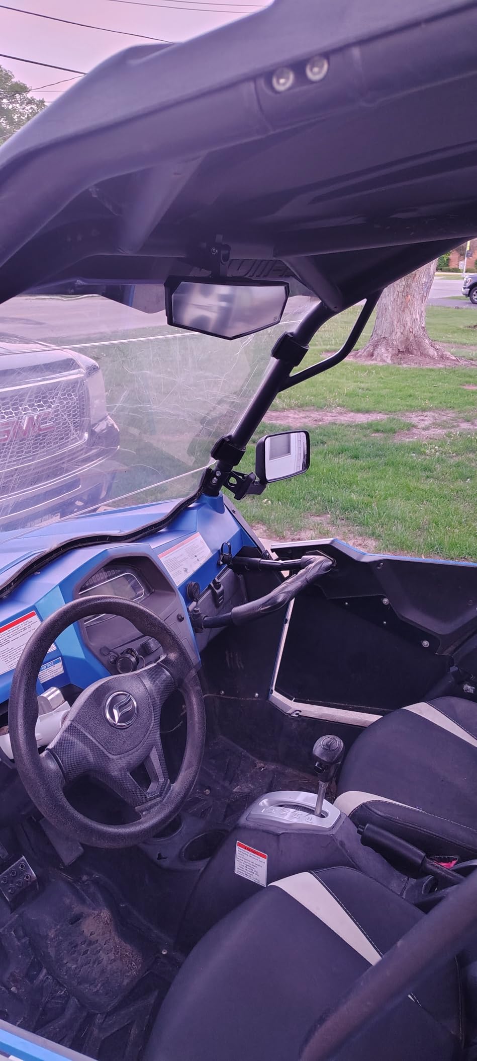 KEMIMOTO UTV Rear View Mirror, SXS UTV Mirror Clear View with 1.5-2 inch | 360° Adjustable Low Profile Aluminum Clamp Compatible with Polaris RZR 1000 Pioneer Talon Kawasaki KRX Mule Can Am X3 Zforce customer photo 2