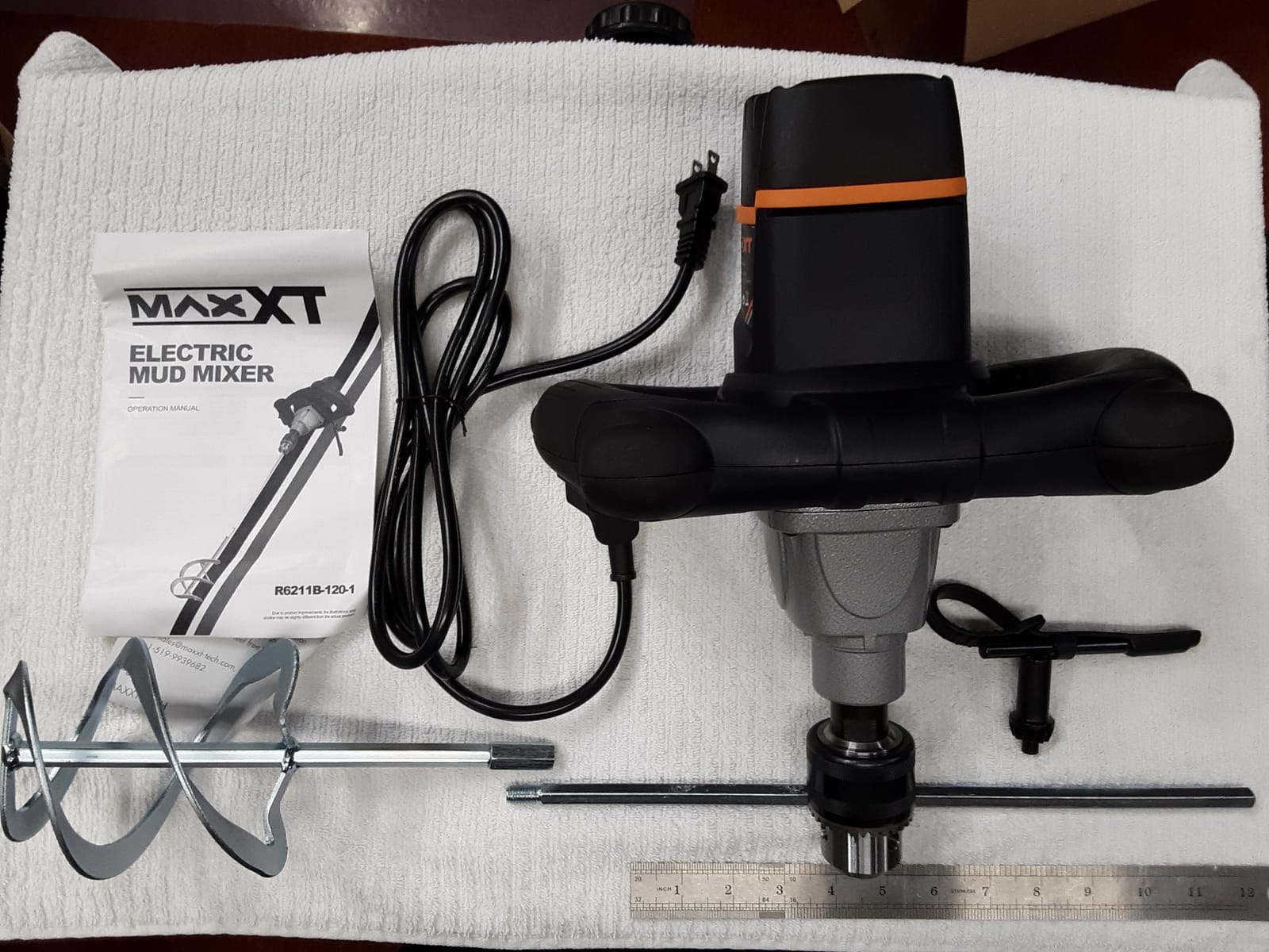 MAXXT Mixer 13A Single Paddle Concrete Mortar Mixer, 5/8