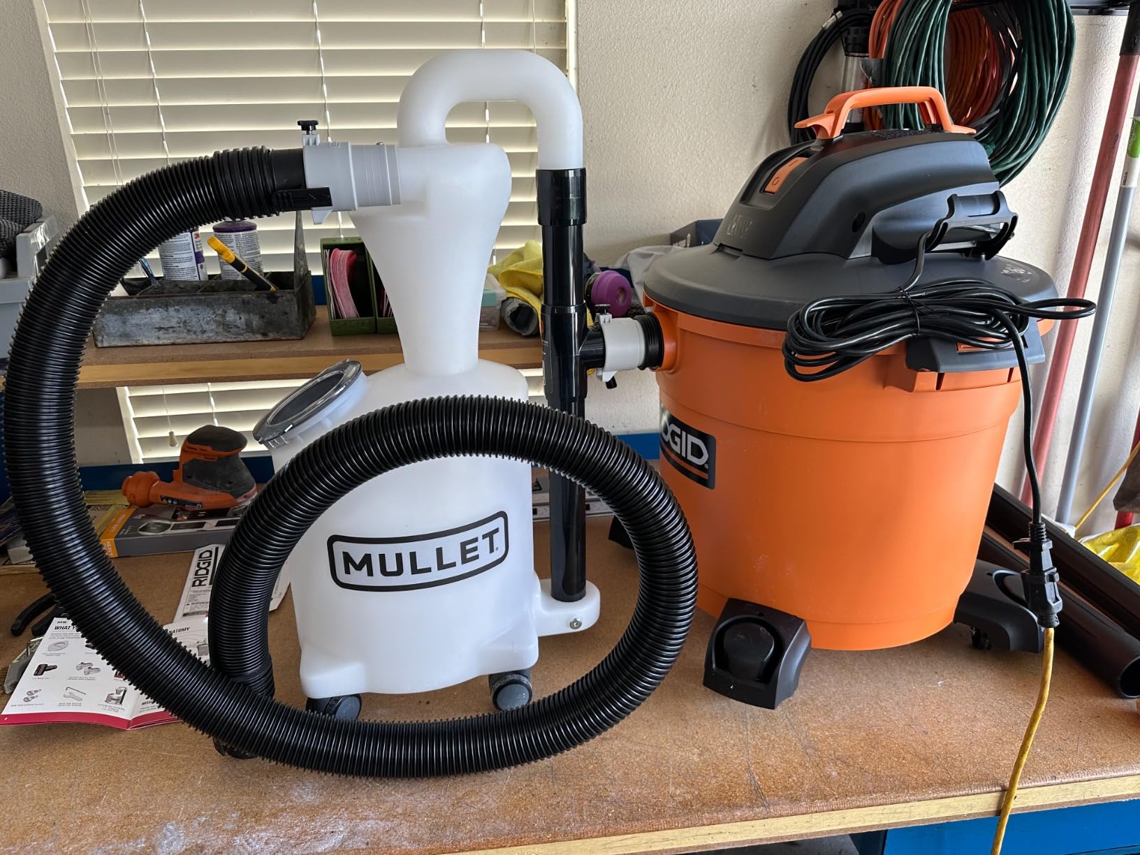 Mullet Cyclone Dust Collector, High-Speed Separator for Shop Vac | Reduce Clogged Filters, Cut-to-Fit PVC Fits Any Shop Vac, Separates Fine Dust & Heavy Debris customer photo 1
