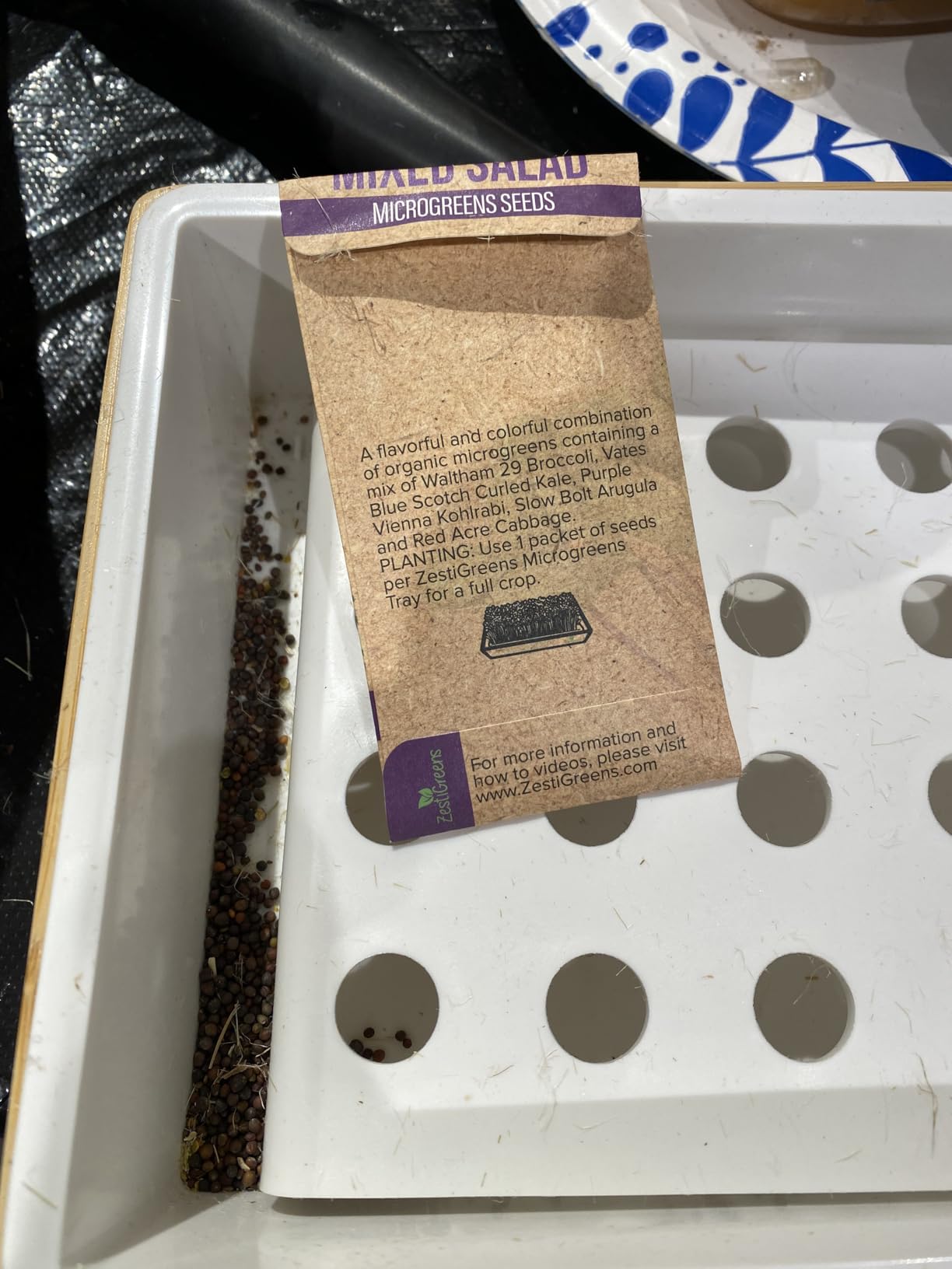 Organic Self-Watering Microgreens Growing Kit - Reusable Indoor Grow Tray with Organic Seeds, Grow Mats & Bamboo Frame - Easy No-Soil Microgreens Starter Kit (Broccoli & Salad Mix) customer photo 2