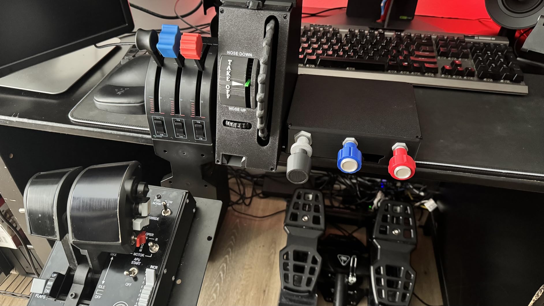 Flight Sim Stuff - Vernier Controls - Throttle, Propeller, and Mixture TPM | True Vernier Controls for Mixture and Prop, Throttle Friction Lock, PC/Mac customer photo 1