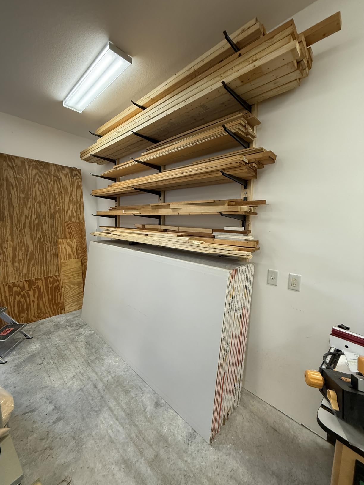 Delta Heavy Duty Lumber Storage Rack Cycle, Holds Up to 800 lbs - Easy to Install Wood Storage Rack with Fully Adjustable Arms - Steel Construction Storage Solution for Garage, Basement & Pantry customer photo 1