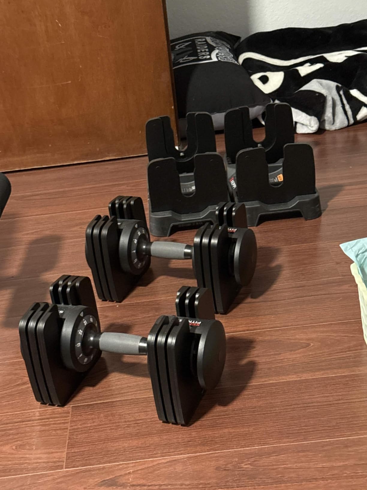 KEPPI Adjustable Dumbbells Set-25lb/40lb/55lb/60lb, Anti-Slip Metal Fast Adjust customer photo 2