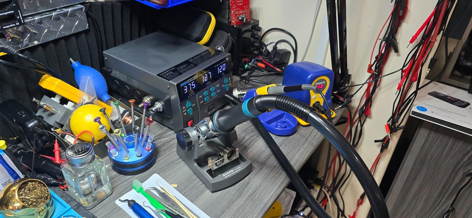 SUGON 8620DX 110V Digital Hot Air Rework Station 1300W, 212℉-845℉ Adjustable Temperature C/F, 4 Memory Storage, 6 Air Nozzle, SMD Hot Air Station with Quick Change High Temperature Air Nozzle Bracket customer photo 2