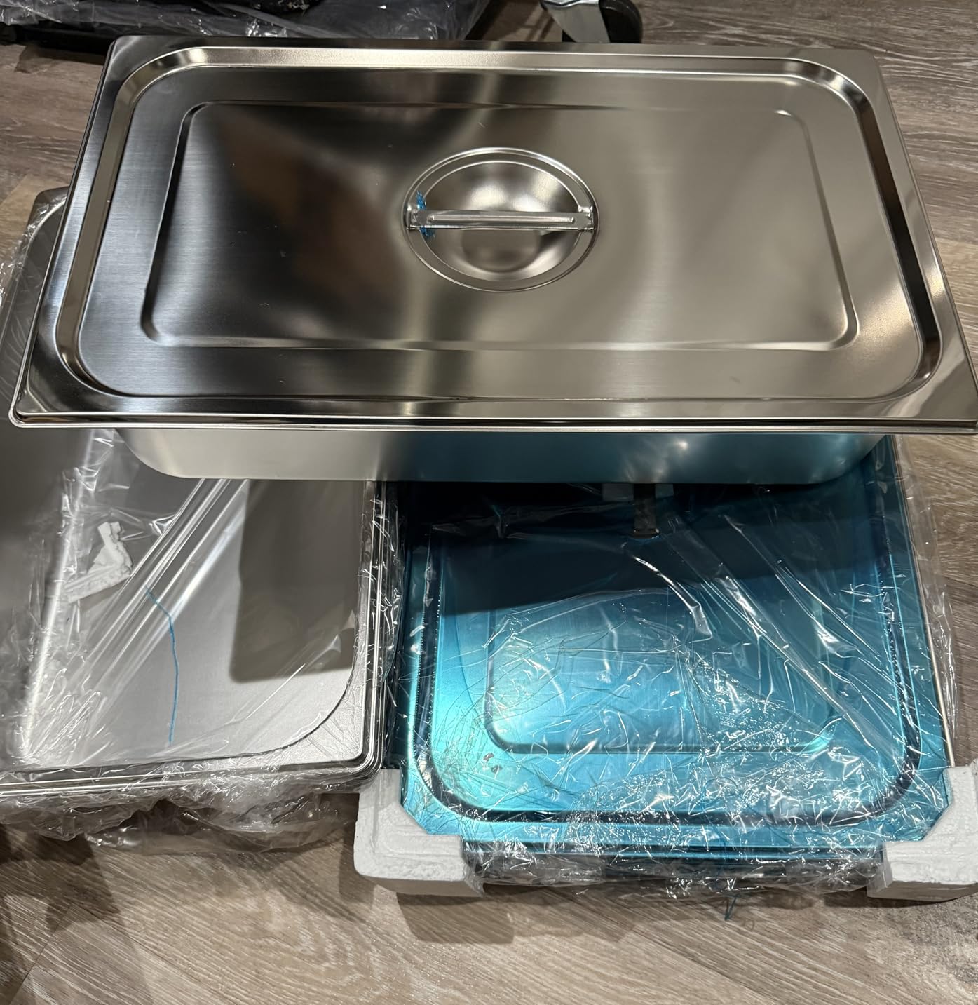 WantJoin Stainless Steel Steam Table Hotel Pans Set 1/1 Size 4 Inch 6 Pack | Full Size 4