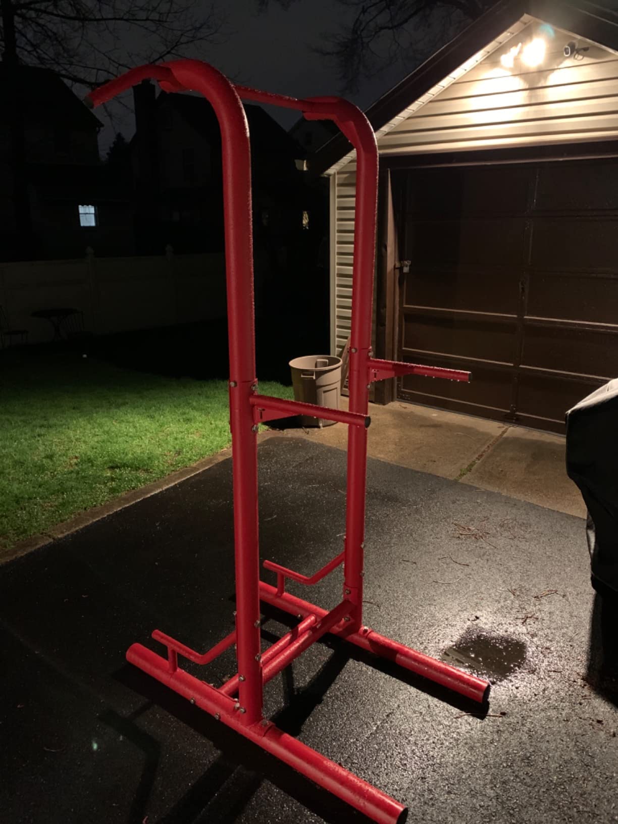Titan Fitness Outdoor Power Tower, Red, 4-Stations-in-1, Pull-Up, Dip, Knee Raise, Push-Up Stations customer photo 1