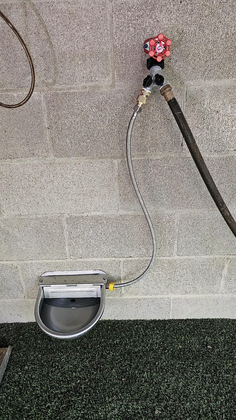 Automatic Animal Drinking Water Bowl with Float Valve, Standard Pipe, Stainless Steel Waterer Feeder Farm Dog Dispenser Kit Self Filling for Livestock Horse Goat Water Trough customer photo 2