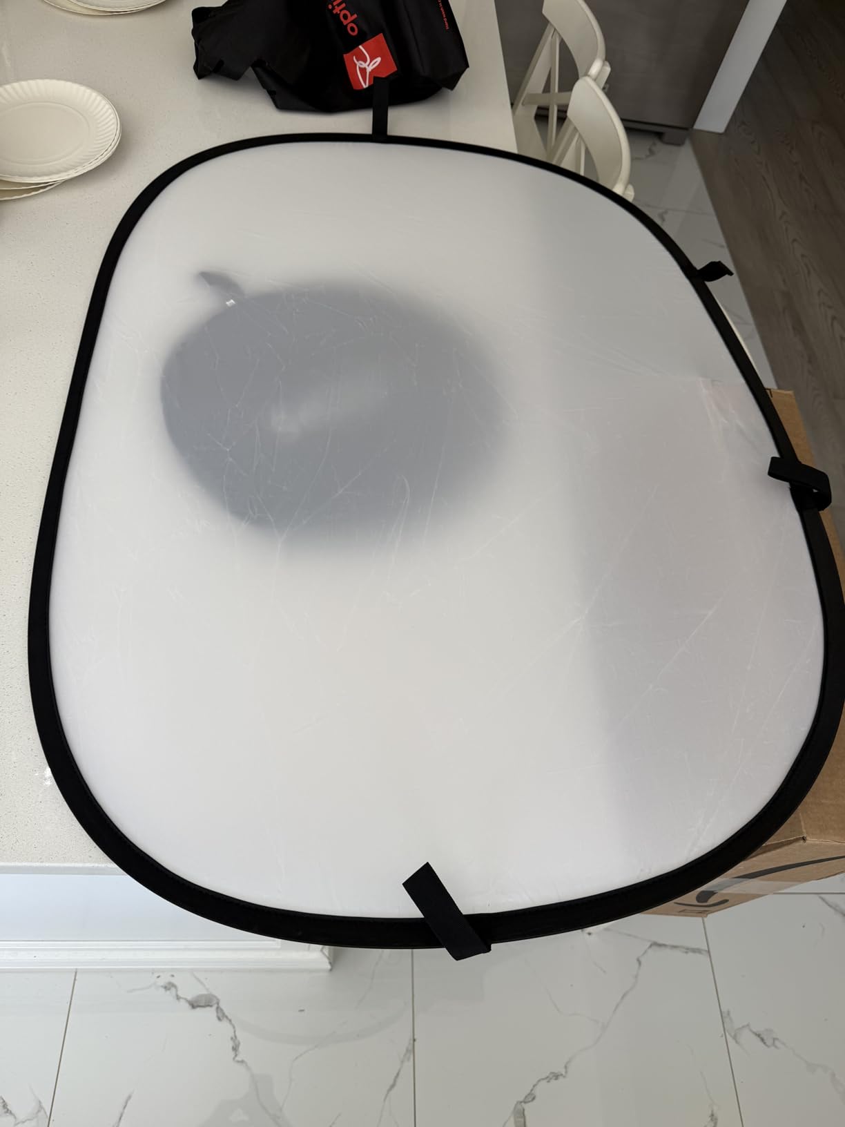 Selens Soft White Diffuser Foldable Light Diffuser Light Diffusion Panel with Carry Bag, Diffuser Fabric Light Modifier for TV Production Video Studio Photography Interview Portrait Shots -31x47in customer photo 2