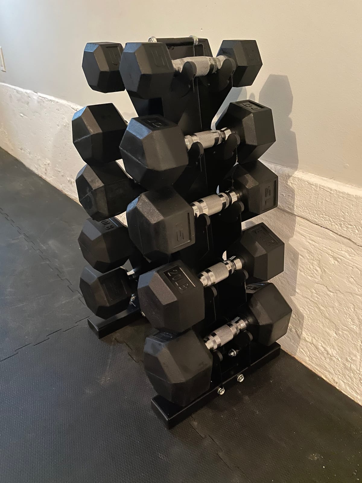 PAPABABE 150-600lb Dumbbell Set with Rack, Rubber Encased Home Gym customer photo 2
