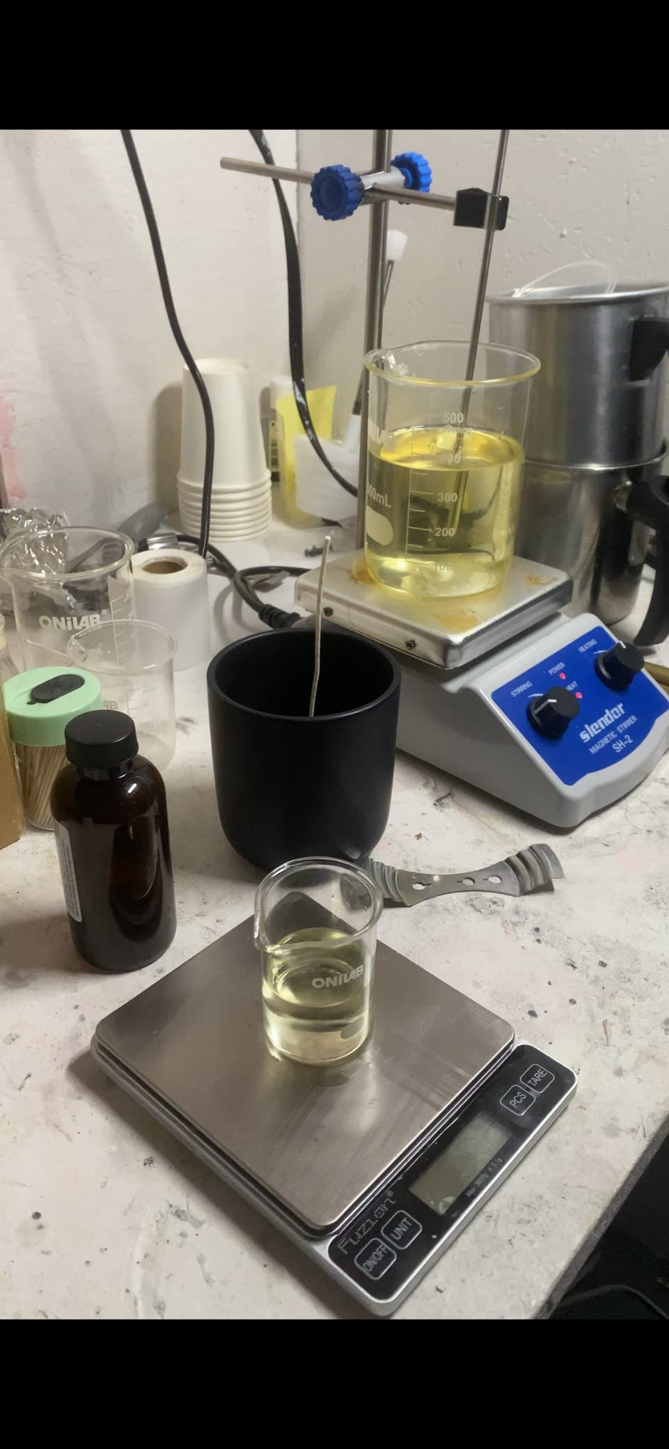 Slendor Magnetic Stirrer SH-2 Hot Plate Mixer Max 520°F Lab Hotplate Stirrer 2000 RPM Stir Plate with Thermometer, Stir Bar and Support Stand customer photo 1