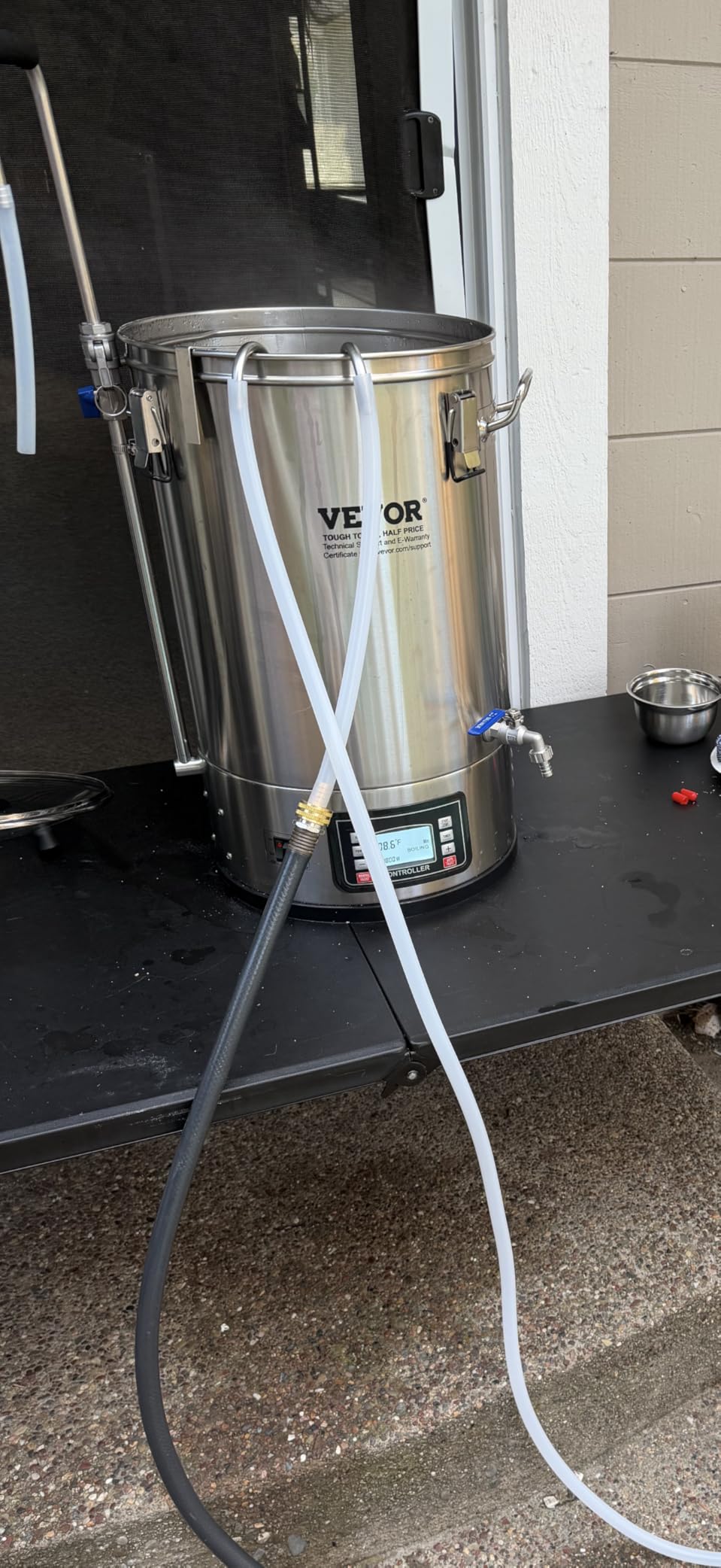VEVOR Electric Brewing System, 9.2 Gal/35 L Brewing Pot, All-in-One Home Beer Brewer w/Pump, Mash Boil Device w/Panel, Auto/Manual Mode 100-1800W Power 25-100C Temp 1-180 min Timer Recipe Memory customer photo 2