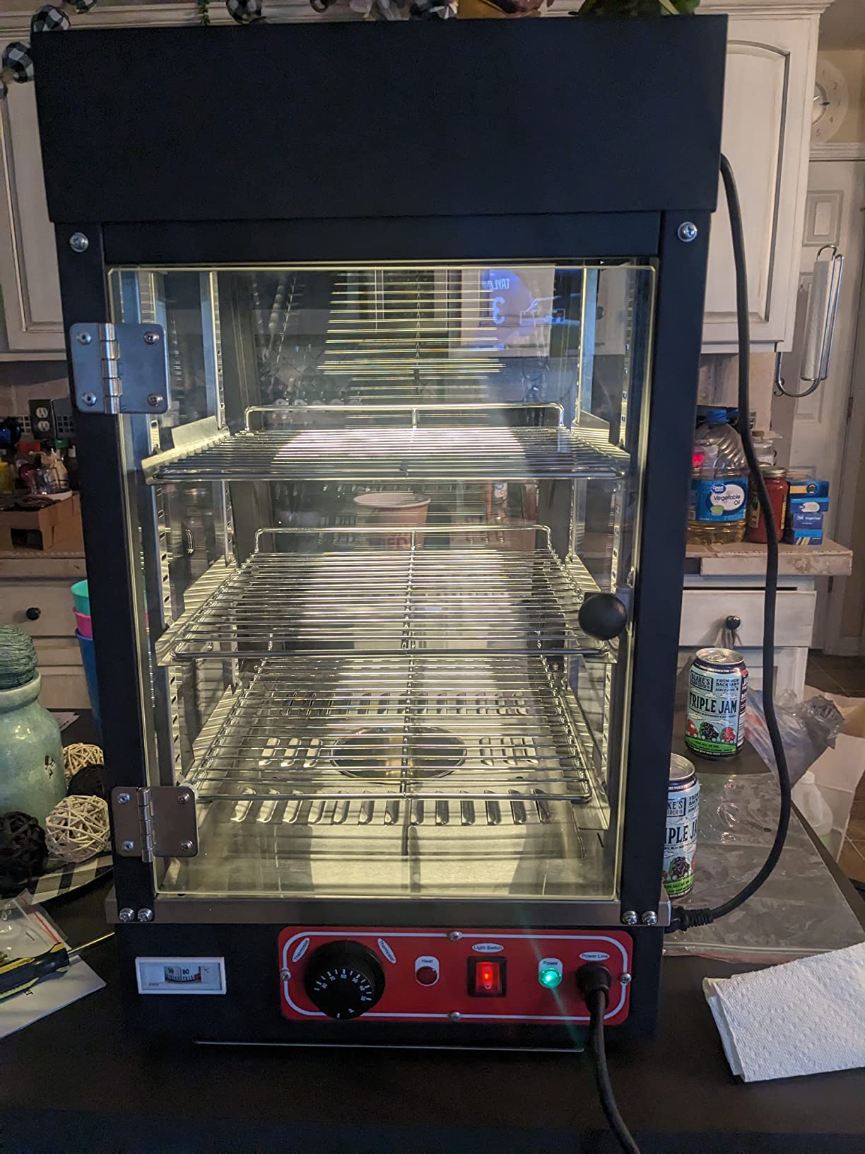 26'' Food Warmer Display Hot Food Countertop Case, Heated Cabinet | Anpuce 3-Tier Food Showcase for Commercial Restaurant Catering Pizza Empanda Pastry Patty Warmer L26 x W19 x H25 customer photo 1