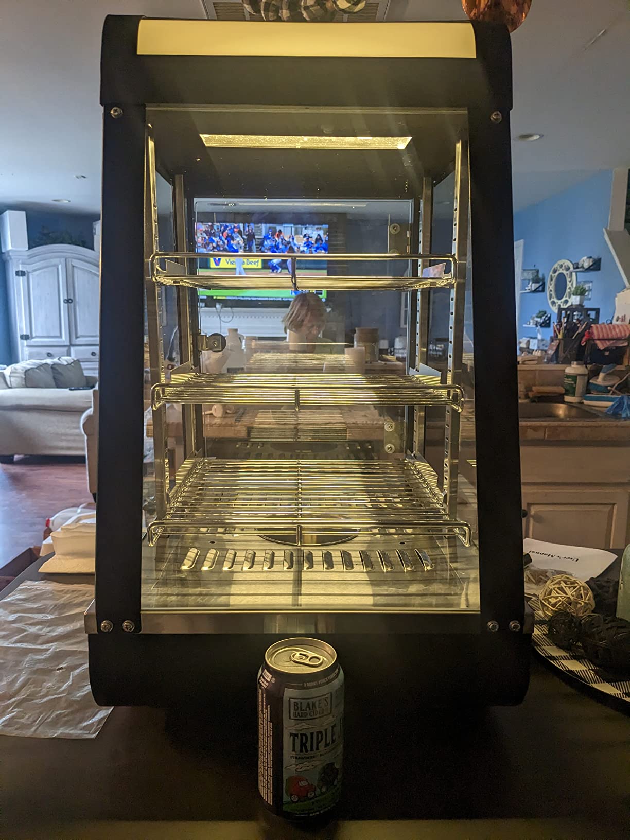 26'' Food Warmer Display Hot Food Countertop Case, Heated Cabinet | Anpuce 3-Tier Food Showcase for Commercial Restaurant Catering Pizza Empanda Pastry Patty Warmer L26 x W19 x H25 customer photo 2