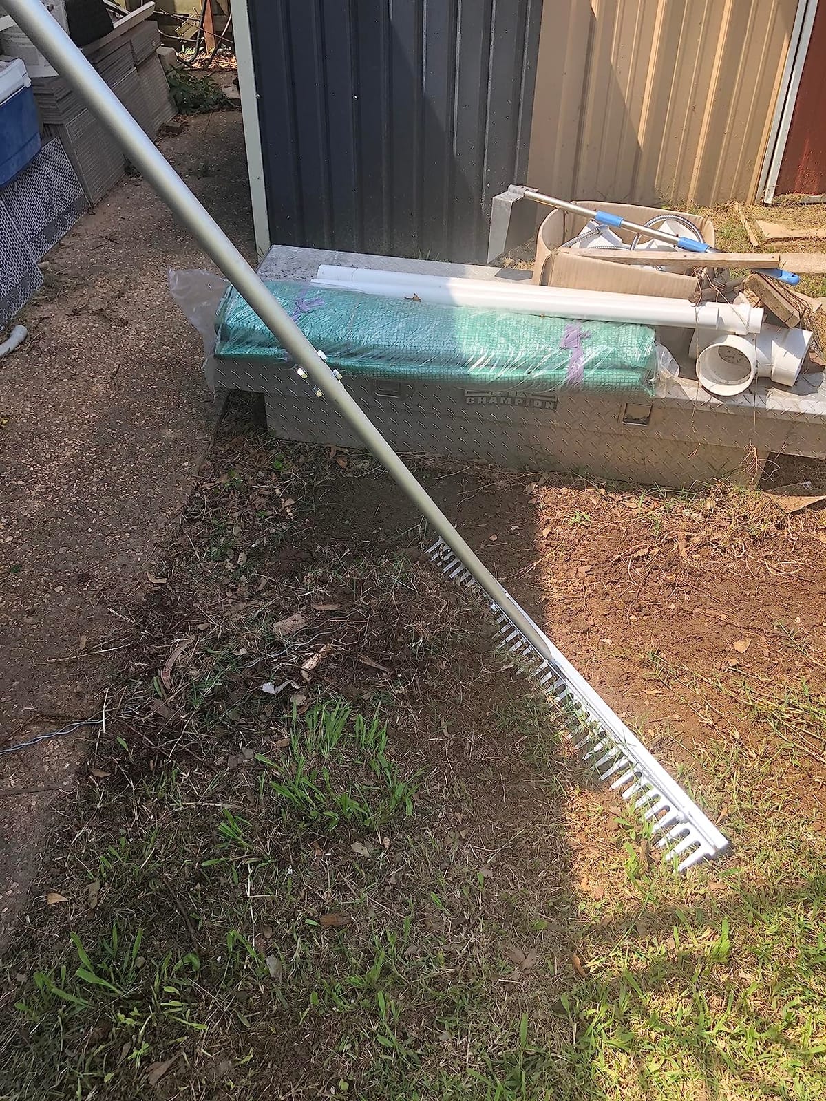 Landscape Rake 36'', Aluminum Rakes with Lightweight 69'' Handle, Landscaping Rake Tool for Lawn Care, Beach customer photo 2