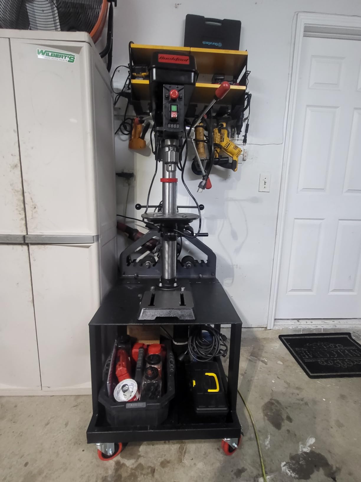 BUCKTOOL 12-Inch Benchtop Drill Press, 580-3200 RPM, 6.2A 3/4 HP Motor | 2-Inch Spindle Travel, 1/32-5/8-Inch Keyed Chuck, 360°/45° Drill Press Table, Class IIIA 2.5mW Laser and Work Light customer photo 2