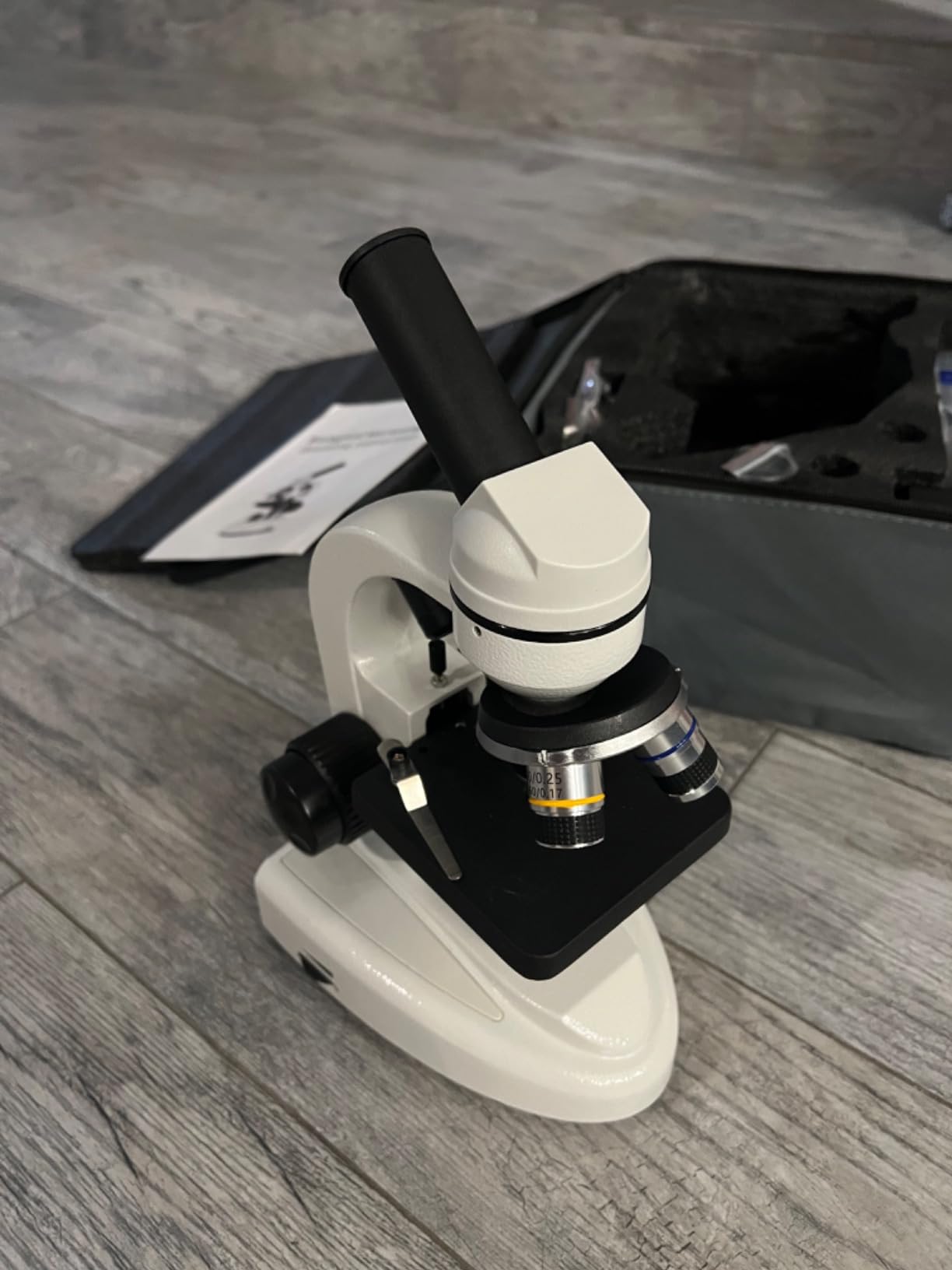 Microscope for Adults Kids Students, 100X-2000X Metal STEM Microscope Kit | Dual LED Illumination, Complete Compound Microscope Kit for School Lab, Homeschool with Slides Set, Phone Adapter & Case Bag customer photo 1