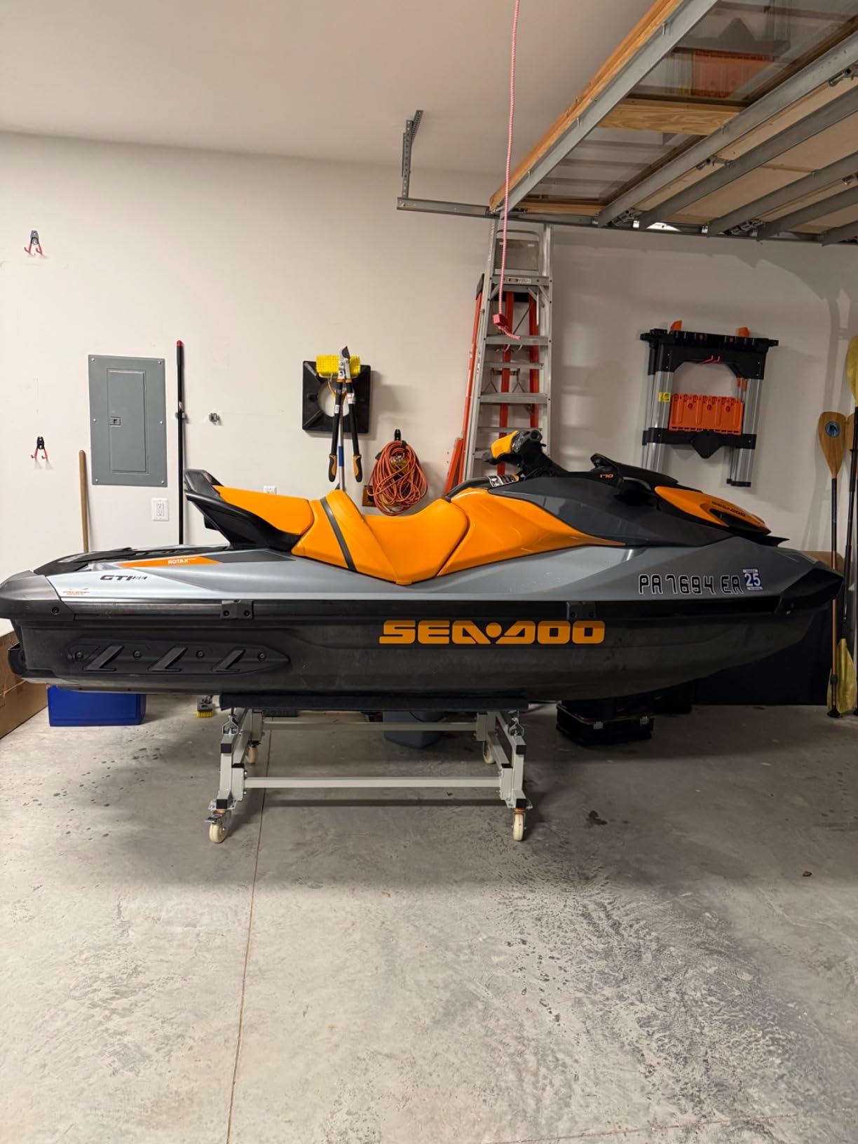 Jet Ski Dolly Cart, PWC Stand with Adjustable Carpeted Bunks | 1000 lbs Capacity, with 4 Casters and 2 Brakes, Heavy-Duty Jet ski/PWC storage and transport customer photo 1