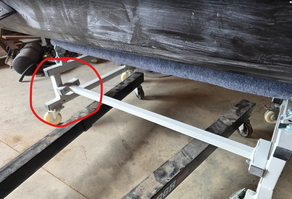 Jet Ski Dolly Cart, PWC Stand with Adjustable Carpeted Bunks | 1000 lbs Capacity, with 4 Casters and 2 Brakes, Heavy-Duty Jet ski/PWC storage and transport customer photo 2