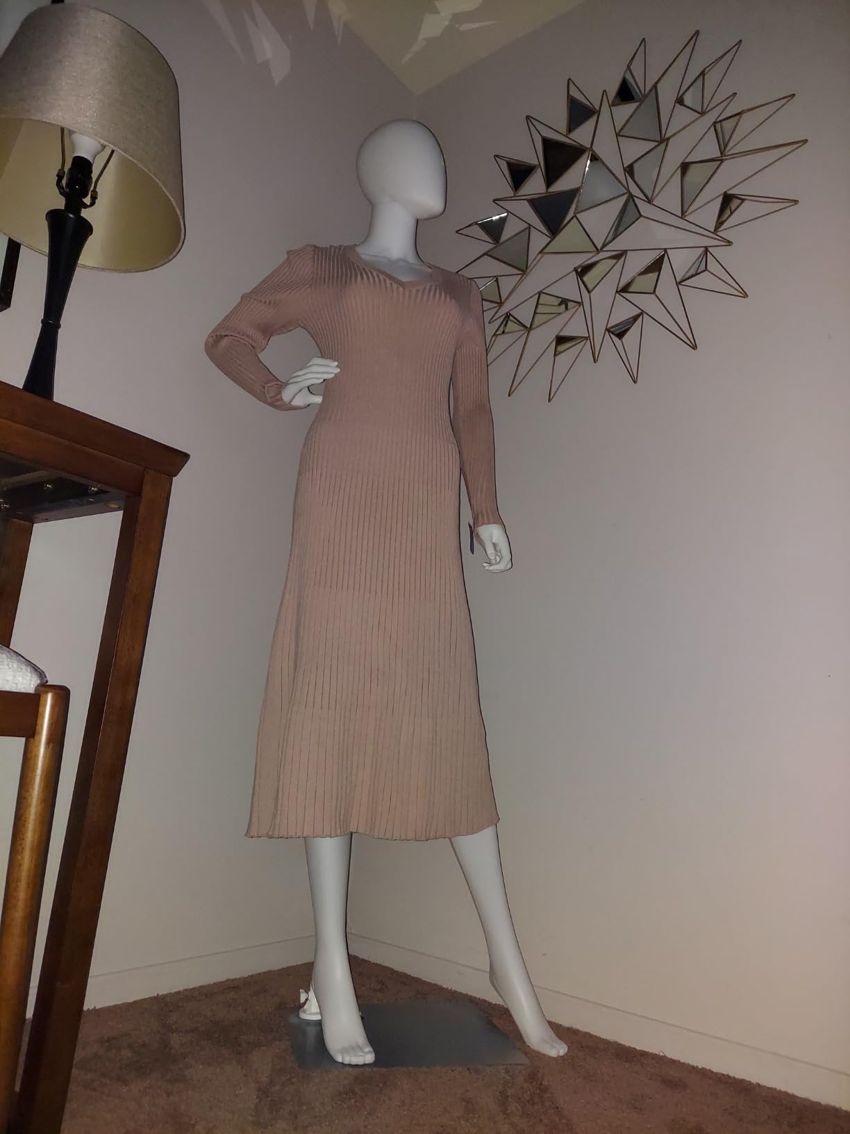 Kinfant Female Mannequin Dress Form Display Manikin Torso Stand Realistic Full Body Mannequin for Retail Clothing Shops, Bridal Shop, Halloween Christmas Cosplay, Black customer photo 2