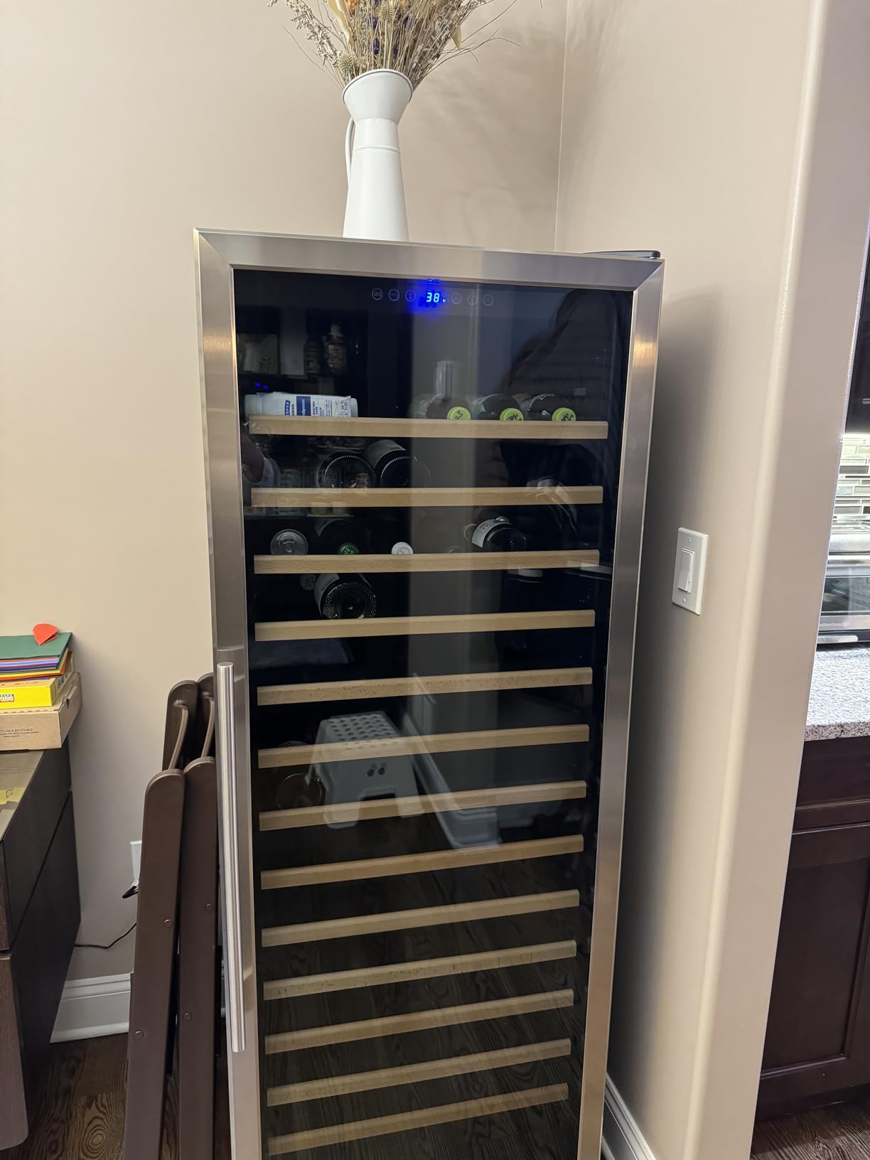 BODEGA 24 Inch Wine Cooler, 154 Bottle Large Refrigerator, Tall Freestanding Wine Fridge with Intelligent Temperature Memory & Humidity Control, Upgraded Quiet Compressor for Bedroom, Bar and Kitchen customer photo 2