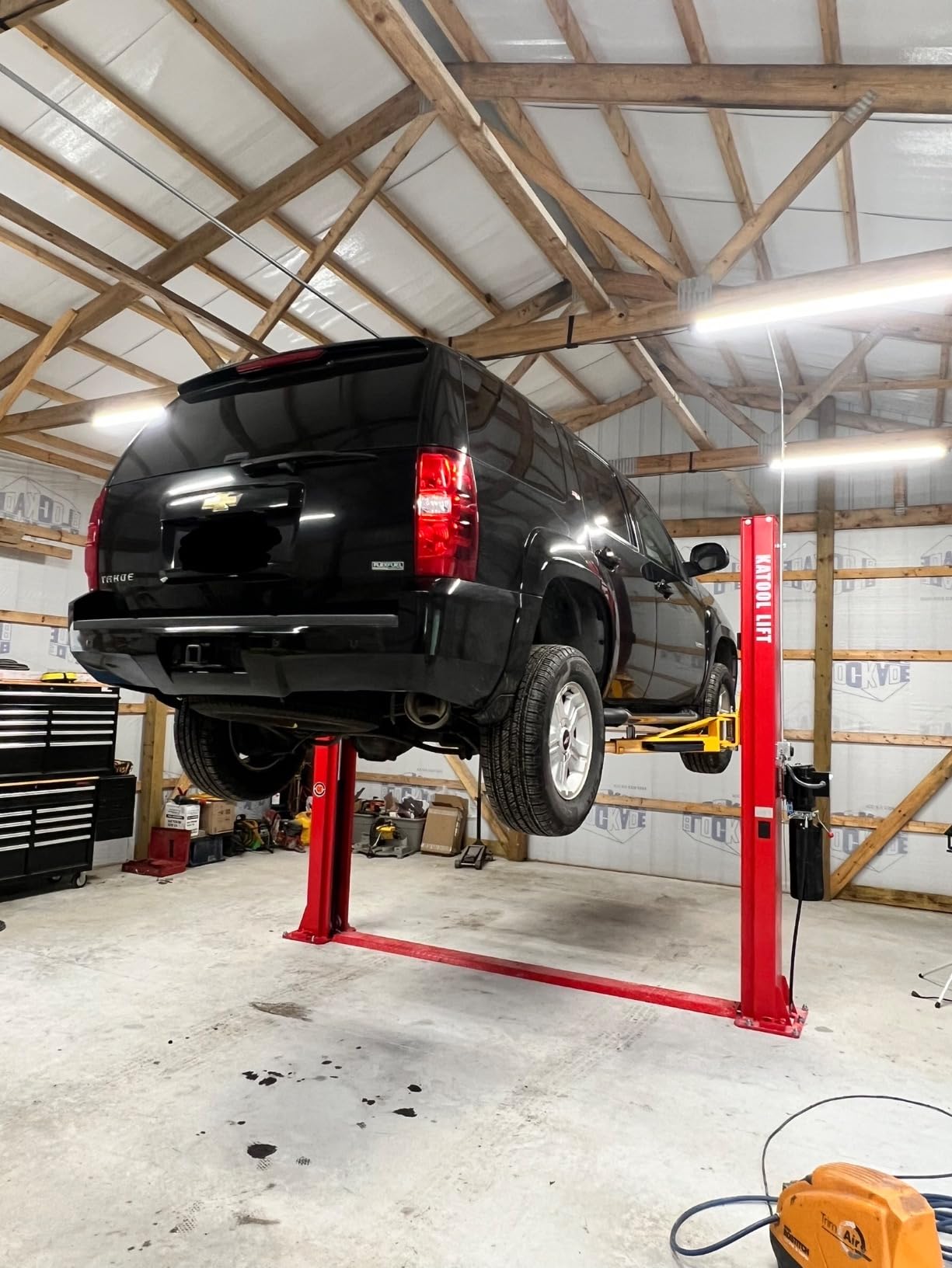 KATOOL 10000 lbs 2 Post Car Lift 2 Posts Lift Auto Lift with Floor Plate for Shop Repair or Home Garage customer photo 1