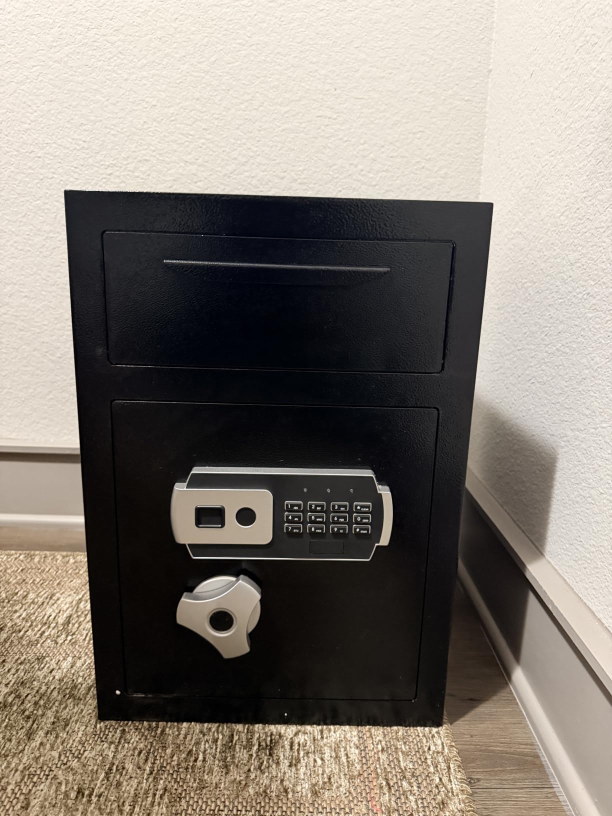 2.8 Cub Depository Drop Safe & Fireproof bag, Front Drop Slot Lock Box with Digital Combination Anti-Fishing, Silent Deposit Safe Box, Security Money Safe for Cash Slips Expense Business Office Home customer photo 2
