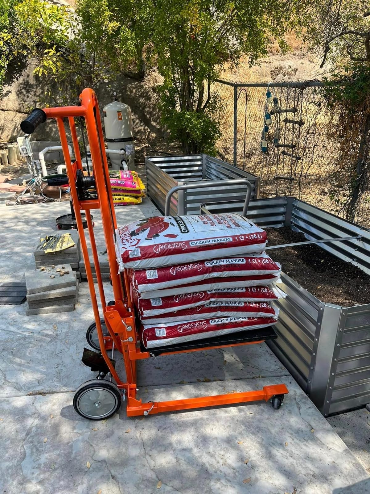 SuperHandy Material Lift Stacker, 330 lb Capacity, 40-Inch Lift | Portable material lift for warehouse, shop and loading tasks customer photo 1