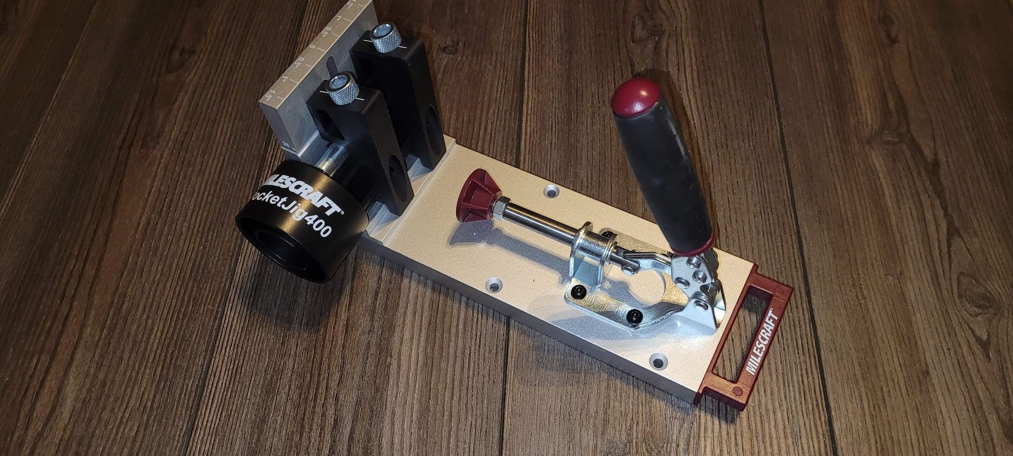 Milescraft 1327 Pocket Jig 400 - Self-Clamping, Heavy-Duty, All-Metal Pocket Hole Jig. Complete Kit with Bit, Driver, and Screws customer photo 1