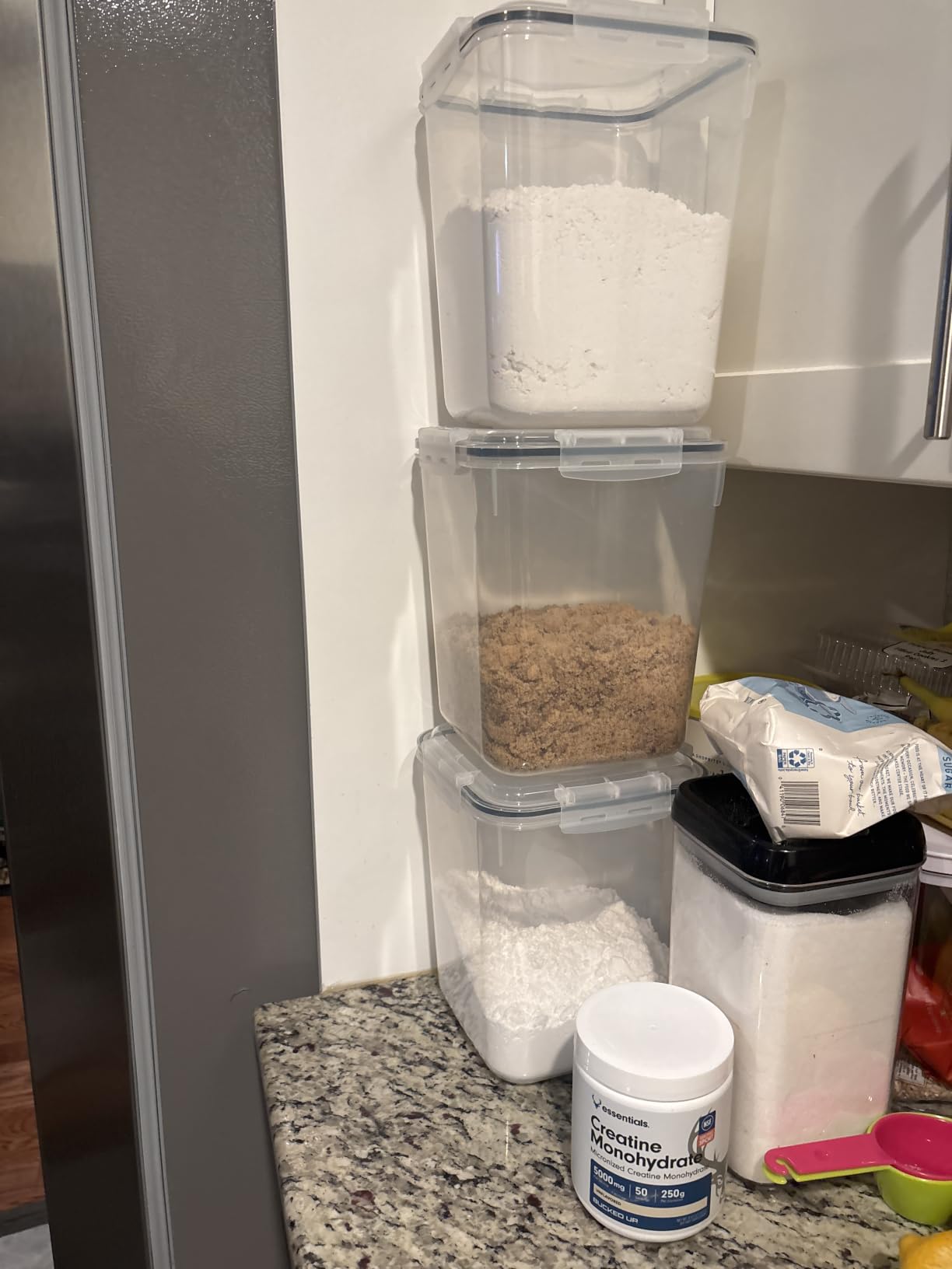 Storeganize Flour Sugar Storage Containers (5.3L/4pk) Great Rice Canisters Sets For The Kitchen pantry, Large Food Storage Containers With Lids Airtight customer photo 2