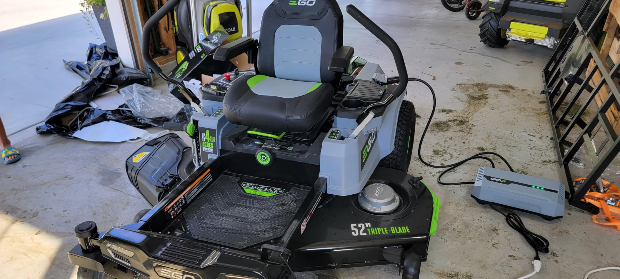 EGO Power+ Electric Riding Lawn Mower, 52