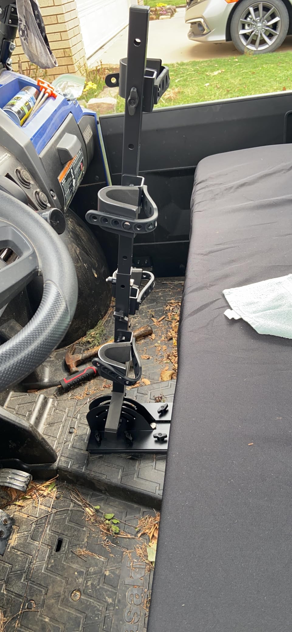StarknightMT UTV Vertical Gun Rack Adjustable Floor Mount for Golf Cart customer photo 1