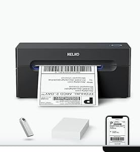 Nelko Bluetooth Thermal Shipping Label Printer, 4x6 Thermal Label Printer | Compatible with iPhone, Android, Windows & Mac, Amazon Shopify Etsy UPS customer photo 1