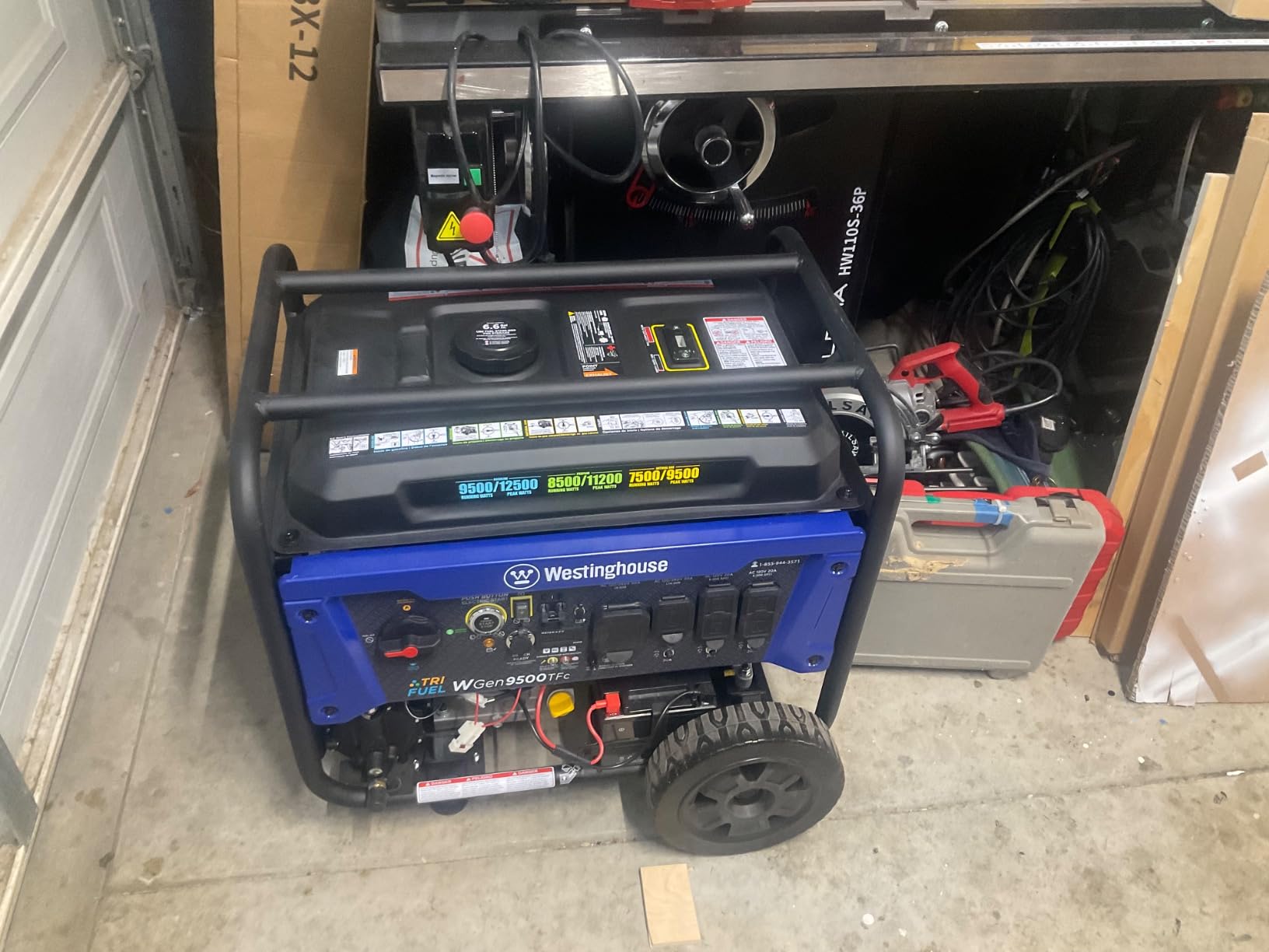 Westinghouse 12500 Peak Watt Tri-Fuel Home Backup Portable Generator, Remote Electric Start, Transfer Switch Ready, Gas, Propane, and Natural Gas Powered customer photo 2