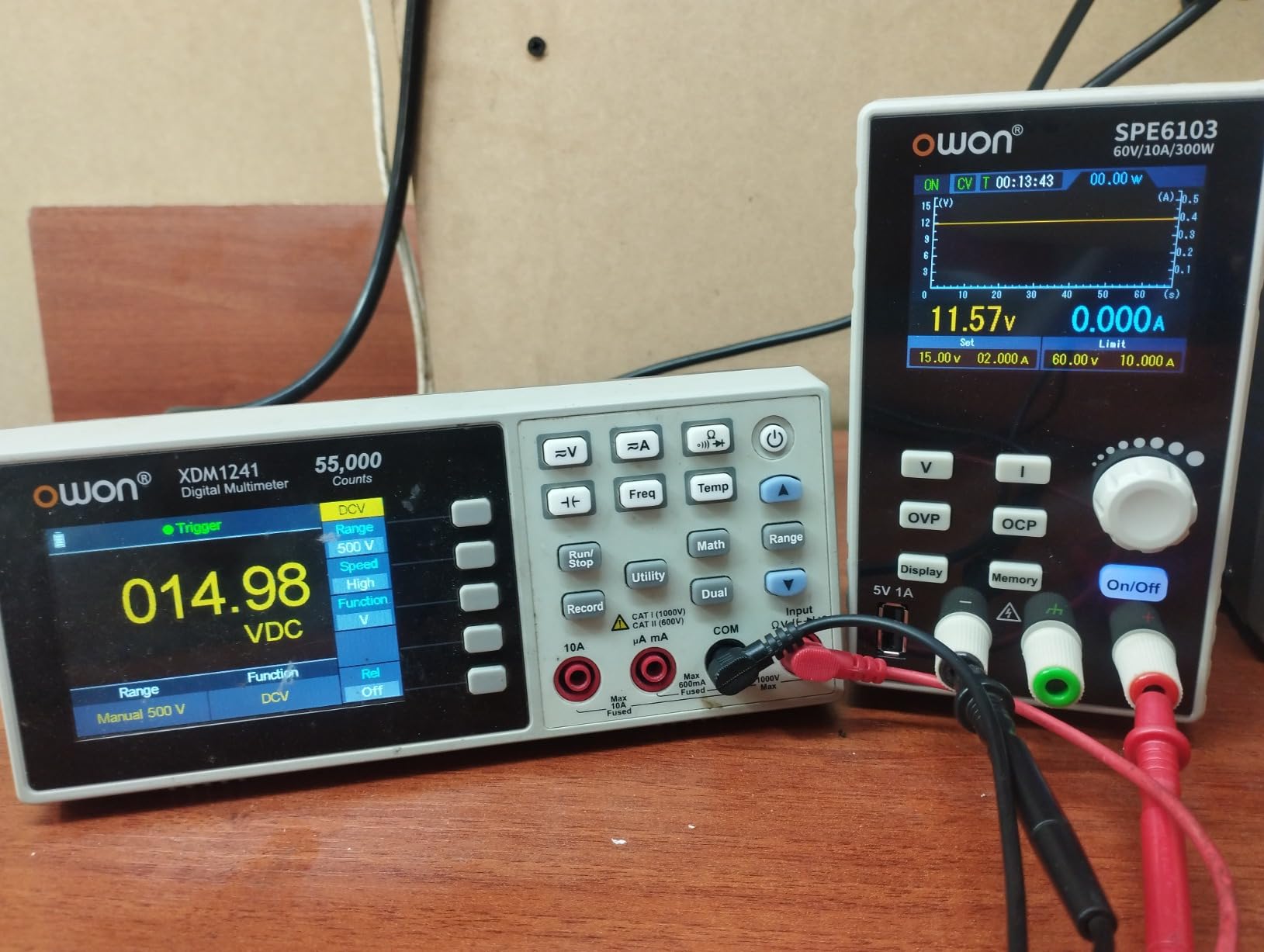 OWON SPE6103 Programmable Lab Power Supply (0-60V 0-10A), 300W Bench DC Power Supply with 2.8inch LCD Display and Output Enable/Disable Button, Single Channel Output with PC Software and USB Charging customer photo 1
