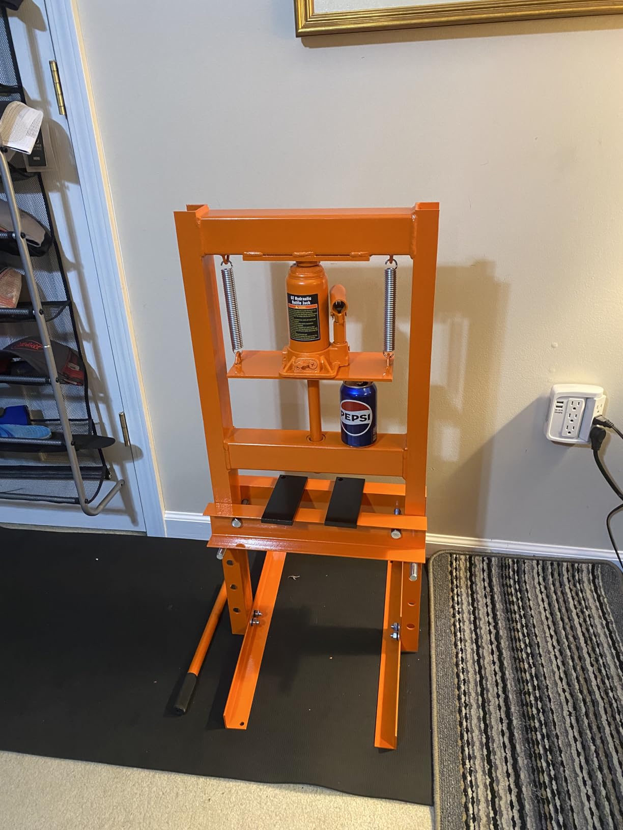 VEVOR Hydraulic 12 Ton H-Frame Garage Floor Adjustable Shop Press | Heavy-Duty Steel, with Movable Plates for Bending, Straightening, and Stamping, 1.6