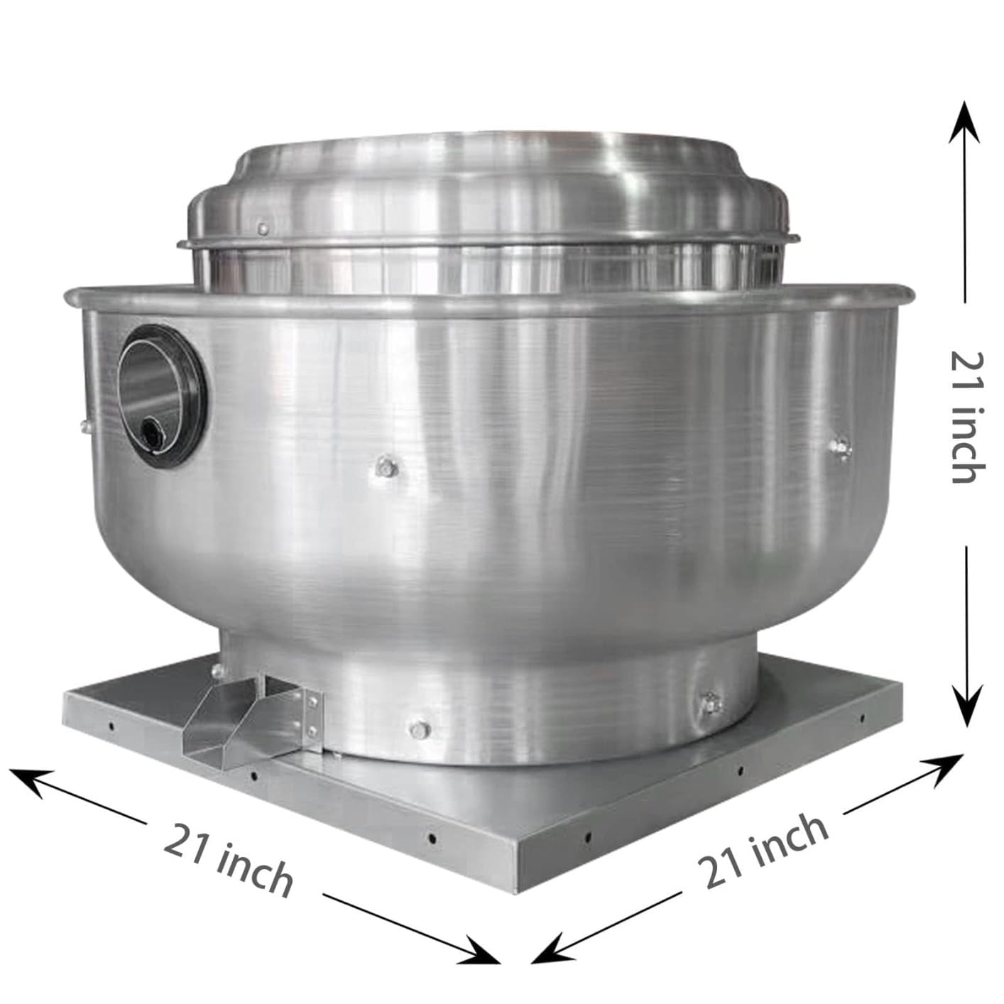 Restaurant Hood Grease Rated Exhaust Fan - Food Truck High Speed Direct Drive Centrifugal Upblast Exhaust Fan 0.5HP 110 Volt Single Phase Motor 1900-2600 CFM customer photo 2