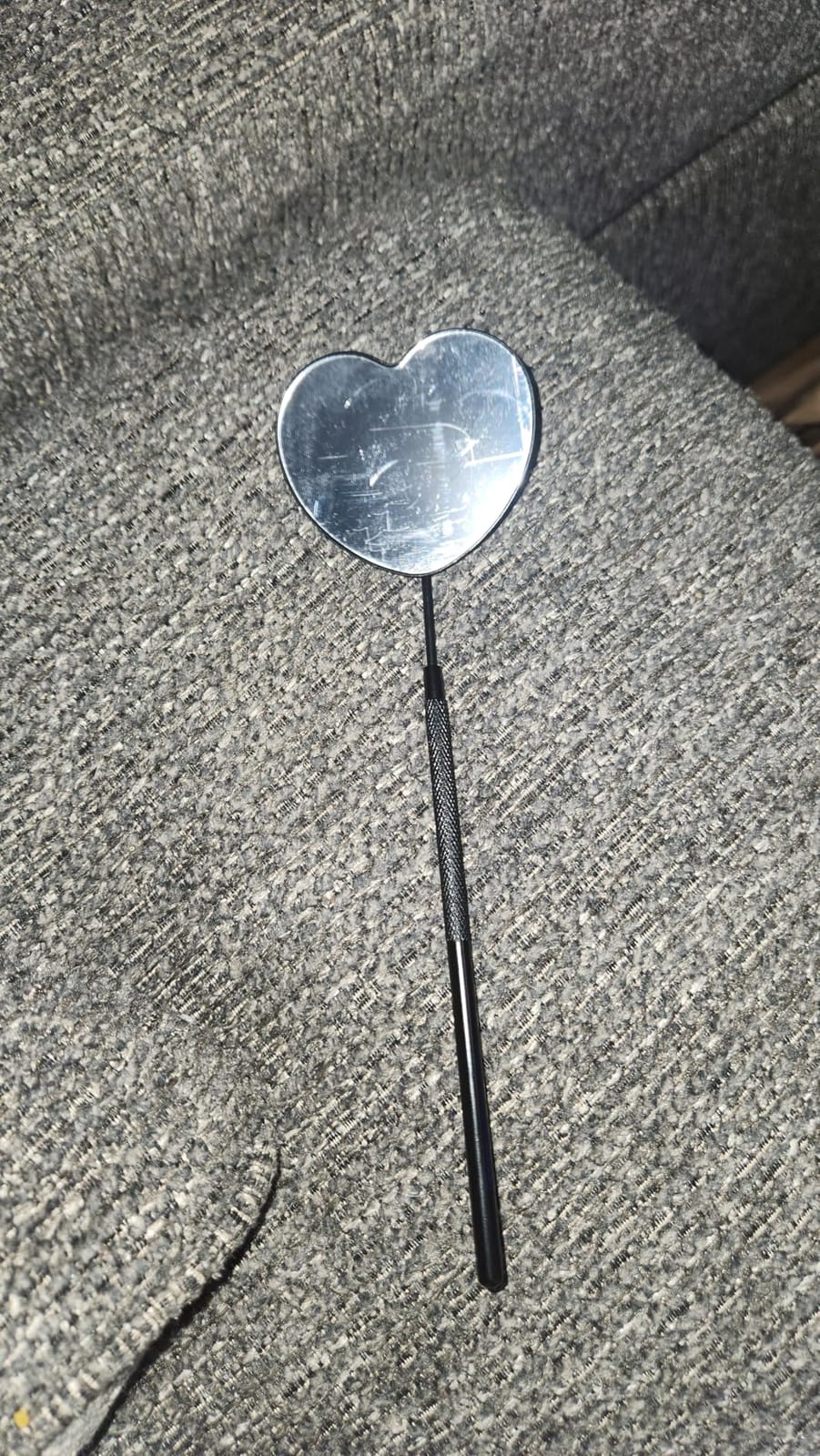 Lovely Lash Mirror - Heart Shaped Eyelash Mirror | 2.2inch Detachable Stainless Steel Lash Extension Supplies and Tools, Black customer photo 2