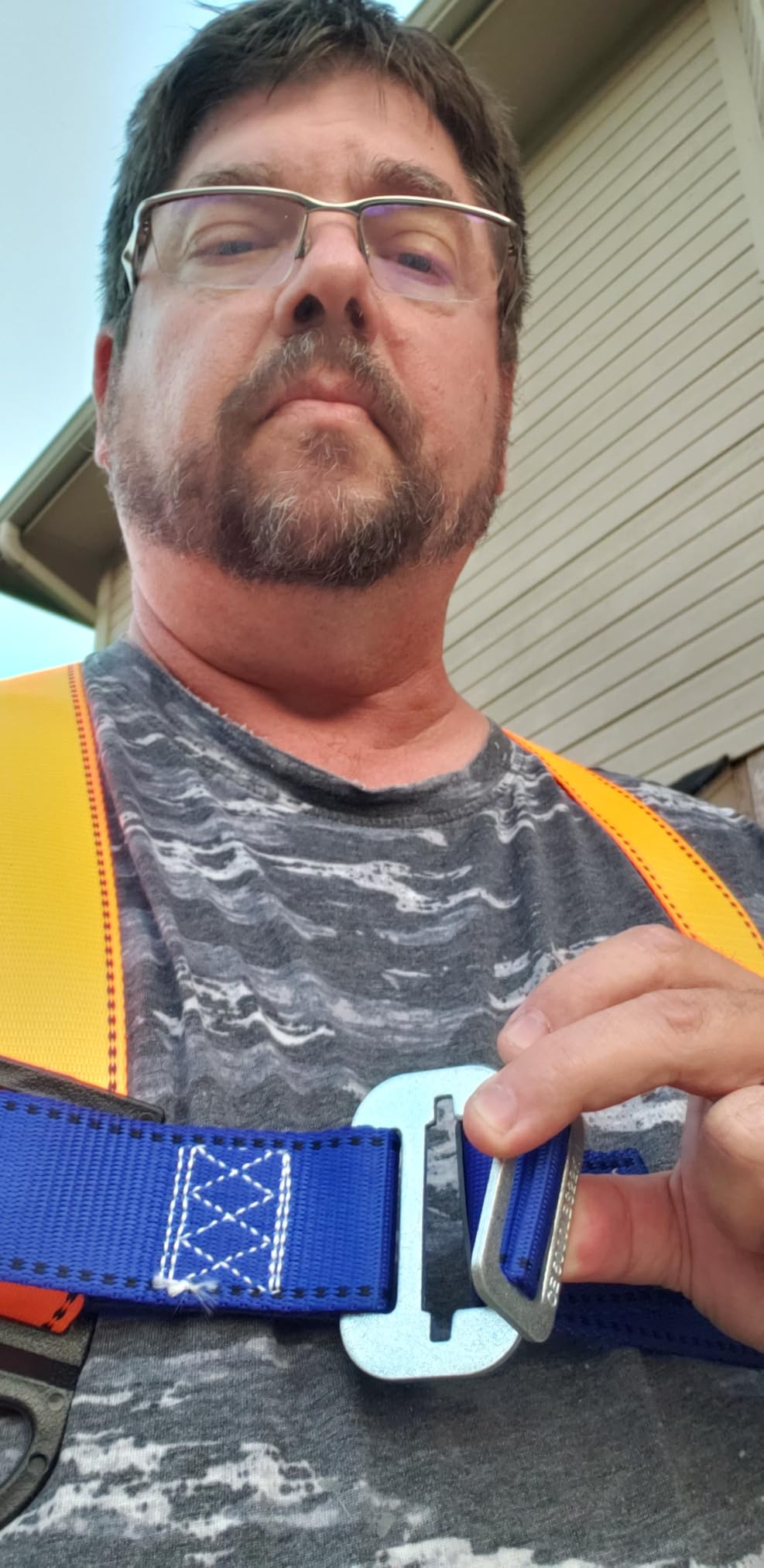 TT TRSMIMA Safety Harness Fall Protection Kit: Full Body Roofing harnesses | Men Construction Harness Kit with Shock Absorbing Lanyard - Updated Paded for Roof Work customer photo 1