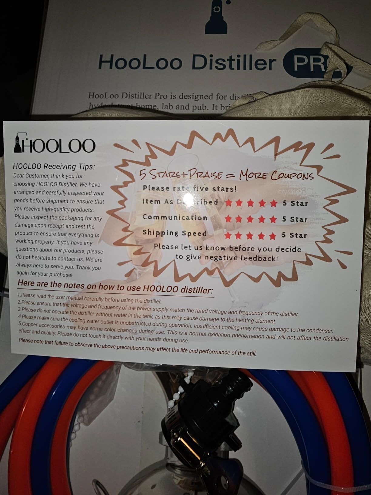 HOOLOO D15 3Gal Alcohol Still Essential Oil Distiller Wine Making Kit | Home Distilling Equipment, Stills for Distilling Moonshine, Hydrosol, Essential Oil, Copper Still, Alembic Still, Whiskey Still customer photo 2