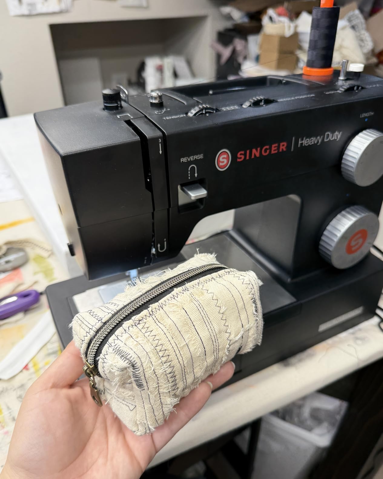 SINGER® 4432 (Black) High Speed Heavy Duty Sewing Machine + Accessory Kit | 32 stitches deliver 110 applications, 50% more power, for thick fabrics, 1100 stitches/ minute, 1-step buttonhole customer photo 1