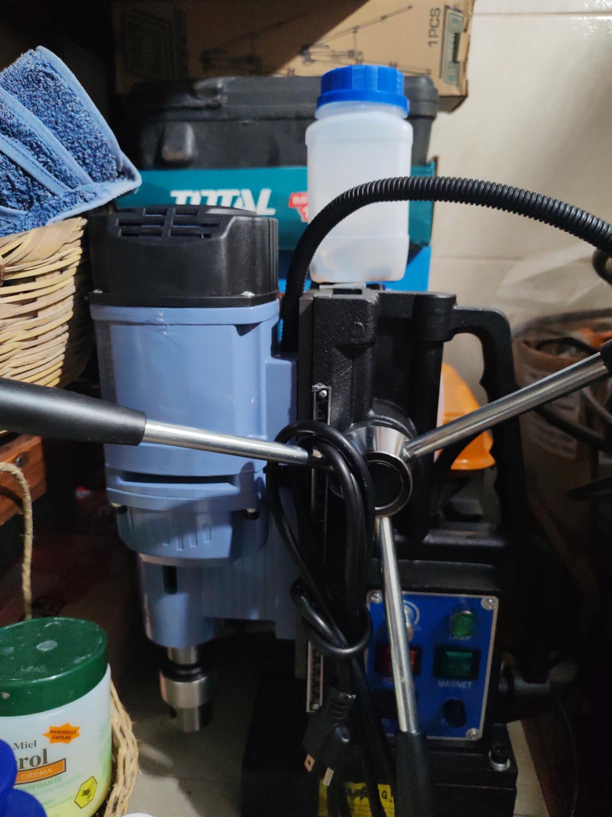 ZELCAN Magnetic Drill Press with 6 Drill Bits, 1550W Mag Drill Press with 2