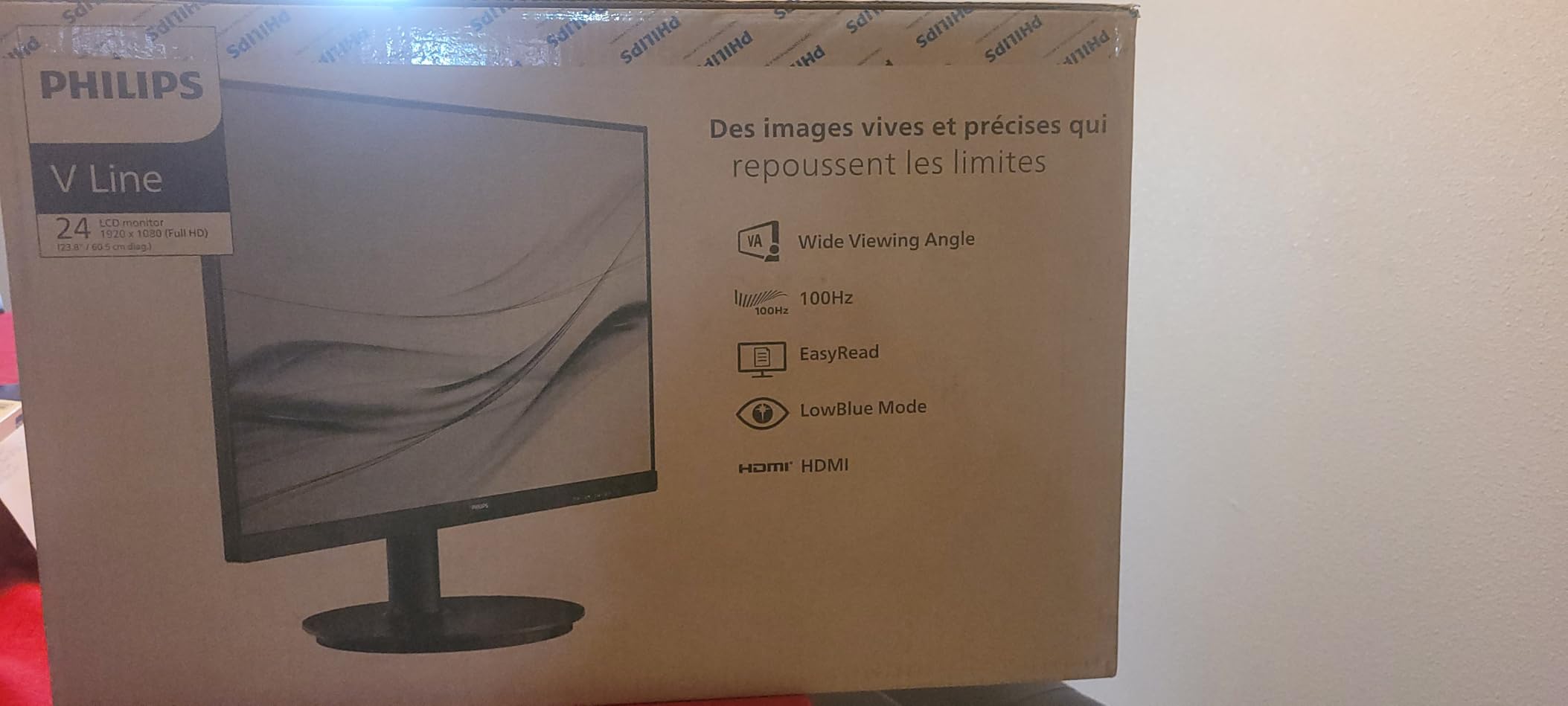 Philips 24 inch 100Hz Computer Monitor, Frameless Full HD (1920 x 1080), VESA, HDMI x1, VGA Port x1, Eye Care, 4 Year Advance Replacement Warranty, 241V8LB customer photo 2