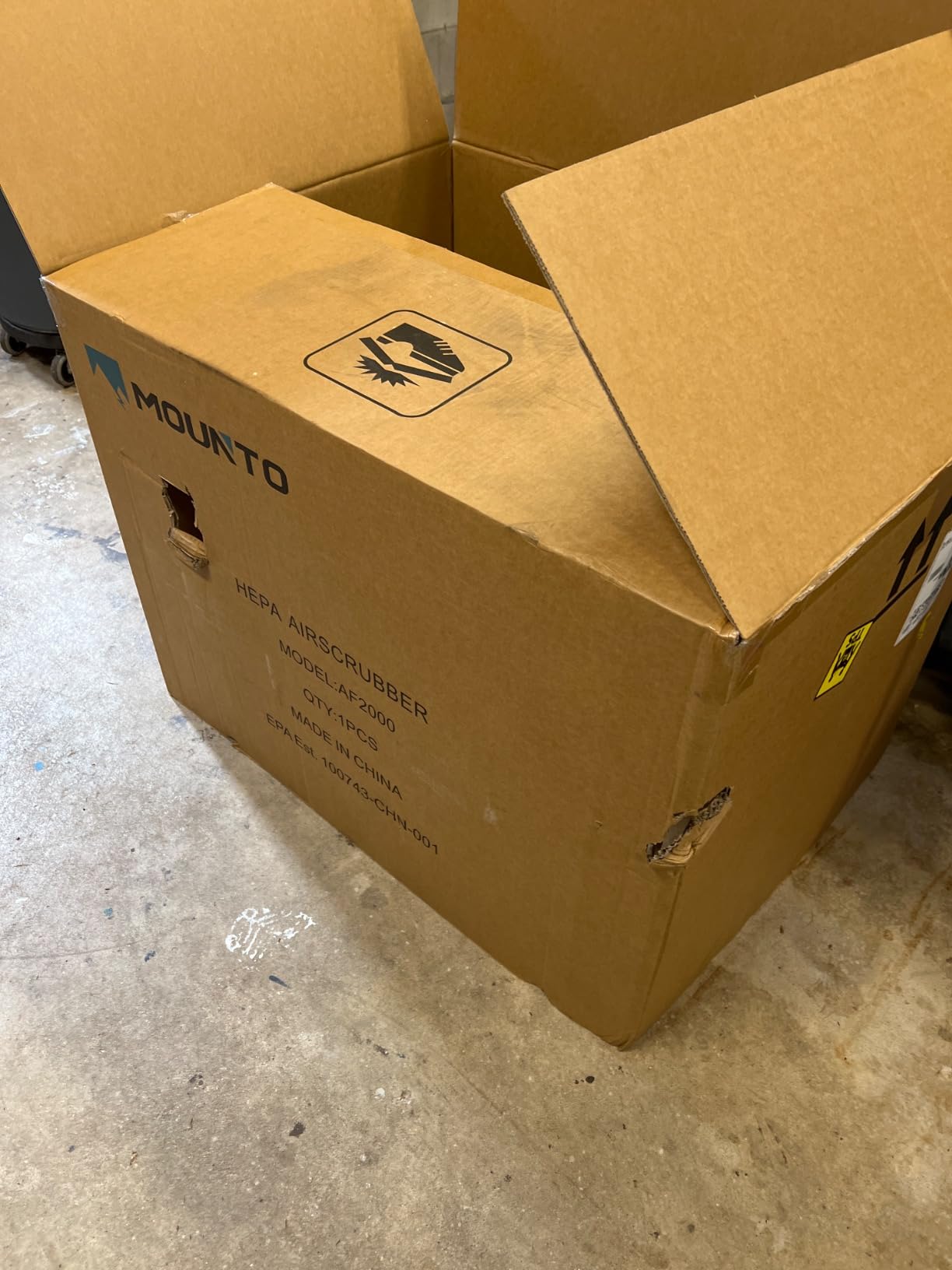 Mounto 2000CFM Commercial Air Purifier Negative Air Scrubber- High Air Flow Hepa Filter, Aluminum Housing, 2 Speed, Filter Change Reminder customer photo 2