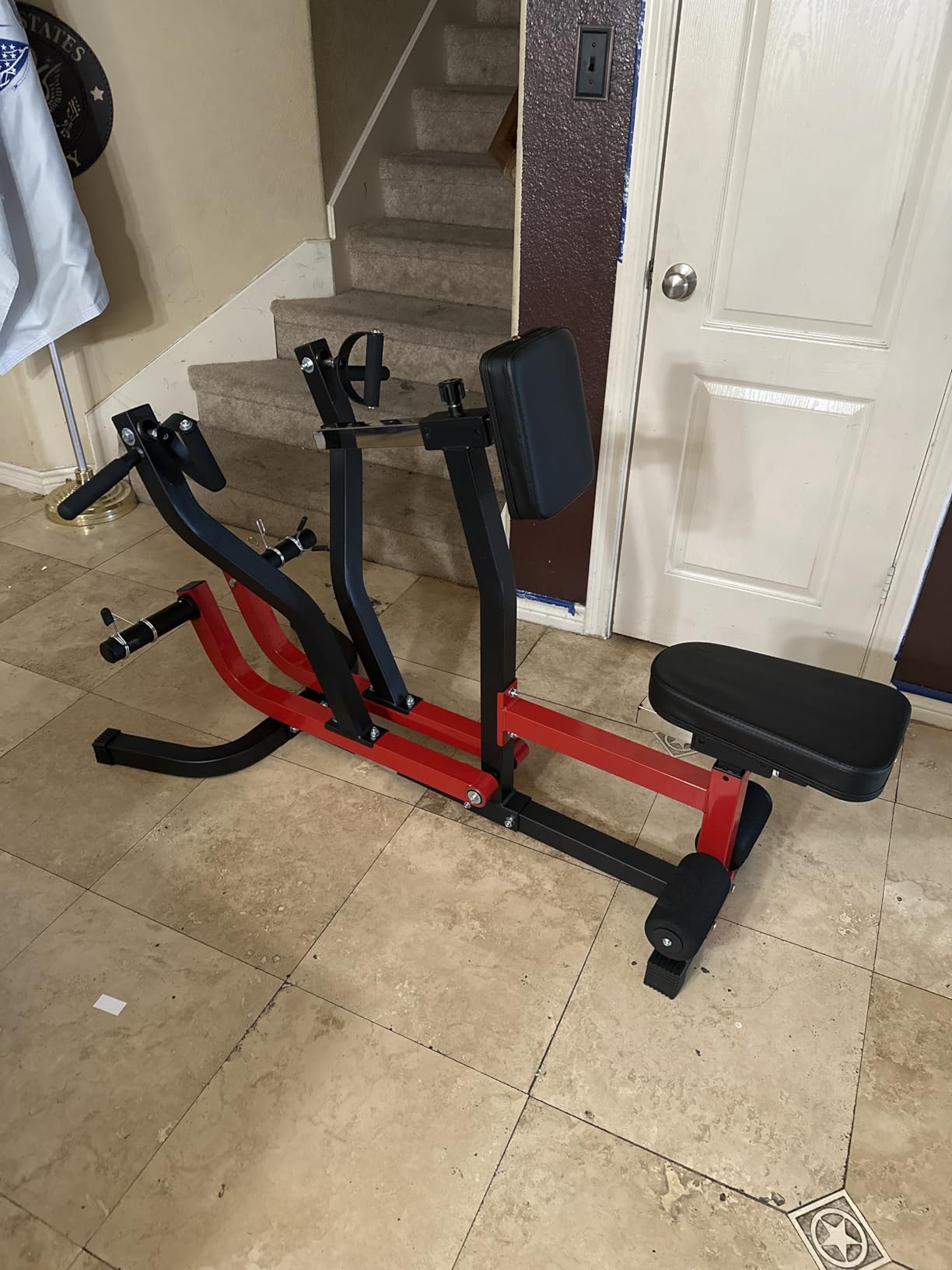 Seated Row Machine, Back Machine Gym Equipment Plate Loaded, Adjustable LAT Machine with Independent Arms & Multi Grip Positions, 400LBS Capacity customer photo 1