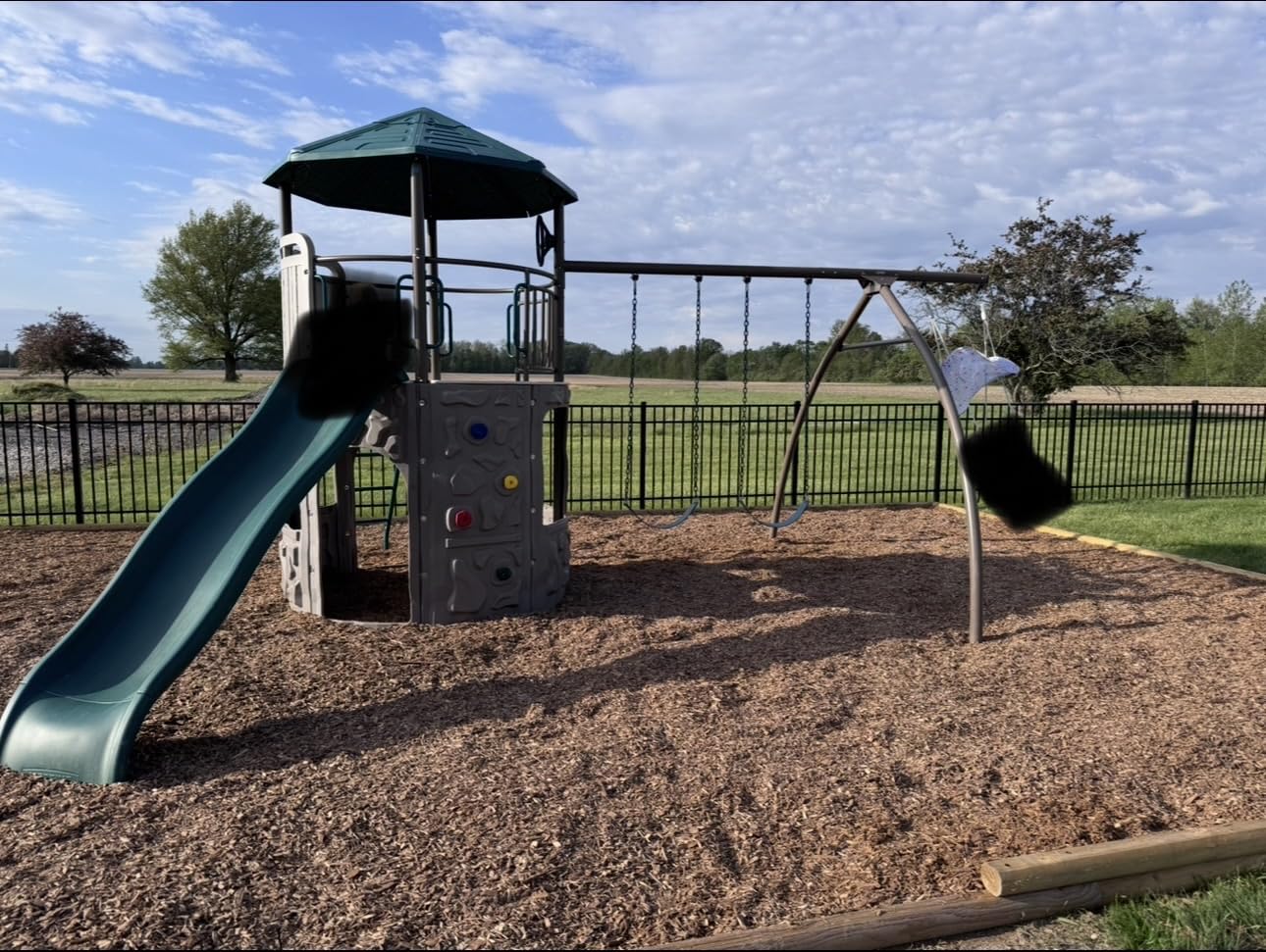 Lifetime Adventure Tower Swing Set Playset, Outdoor Clubhouse with Roof, 9‑ft Slide, Climbing Walls, Trapeze Bar & Swings, UV‑Protected HDPE & Steel, All‑Weather Kids Playset customer photo 1