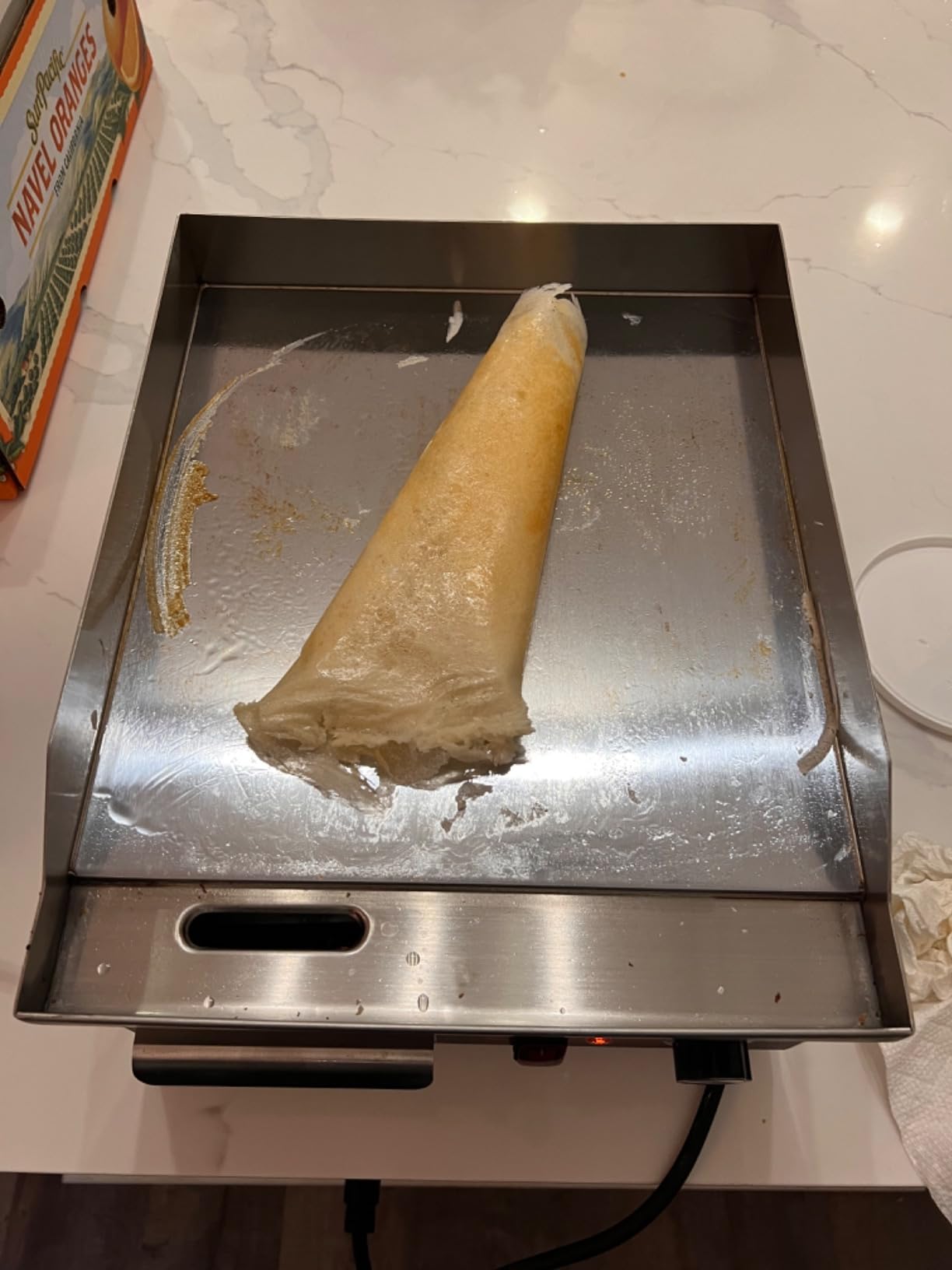 EGGKITPO 240V Commercial Electric Griddle 29 Inch Large Countertop Griddle 3500W Non-Stick Flat Top Grill Stainless Steel Teppanyaki Griddle with Adjustable Temperature 90℉-575℉ for Restaurant Use customer photo 1