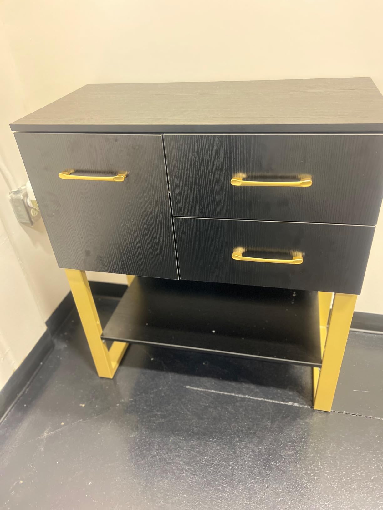 BarberPub Styling Station, Wall Mount Storage Cabinet 3185 (Black) | BarberPub Salon Station, Salon Equipment for Hair Stylist, Beauty Makeup Organizer with Drawers & Shelf 3185 (Black) customer photo 2
